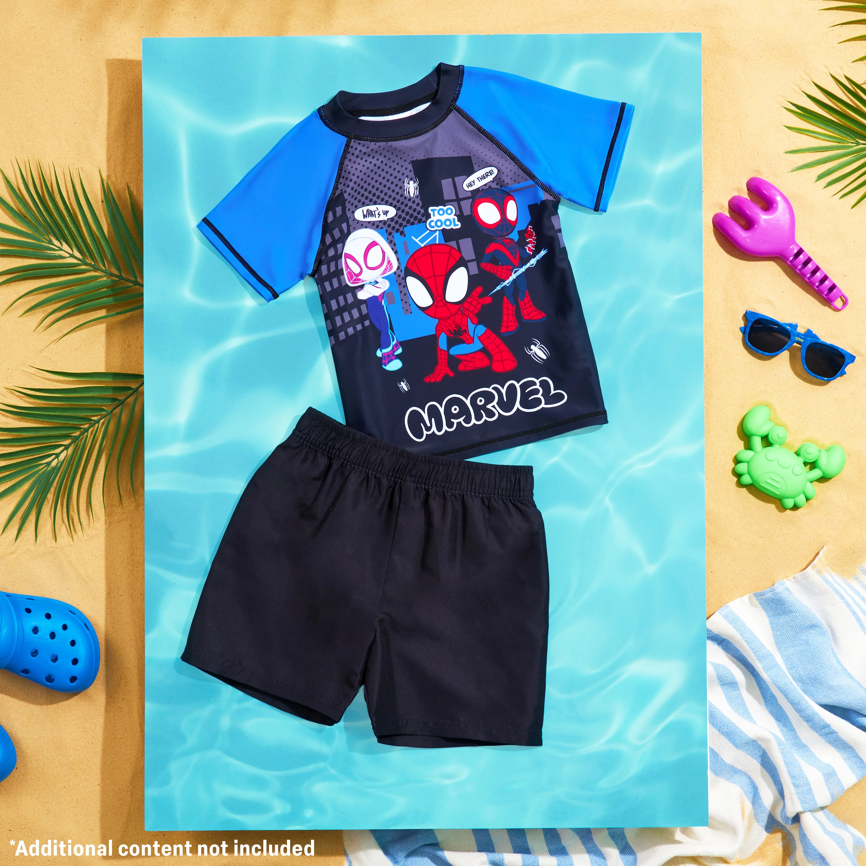 Marvel Spiderman Swimsuit Set for Boys 2 Piece Swimming Costume Swimming Shorts Rash Vest Pool Beach Holiday Essentials - Image 5