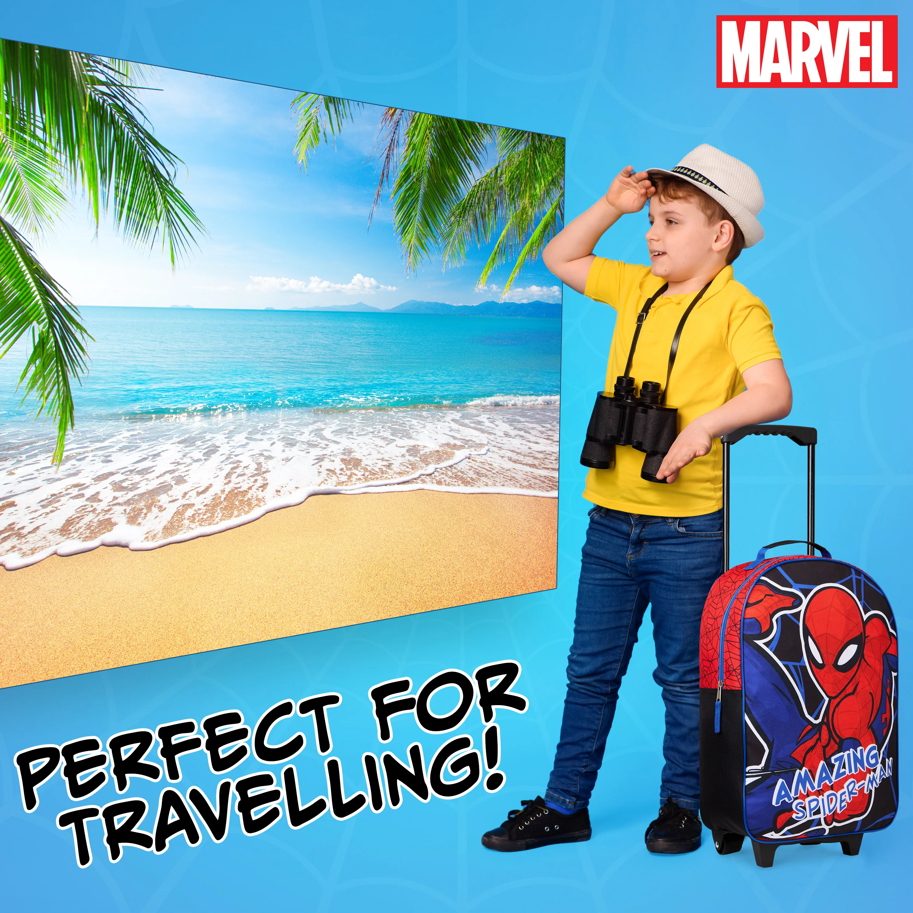 Marvel Suitcase for Boys Spiderman Carry On Avengers Travel Bag with Wheels - Image 3