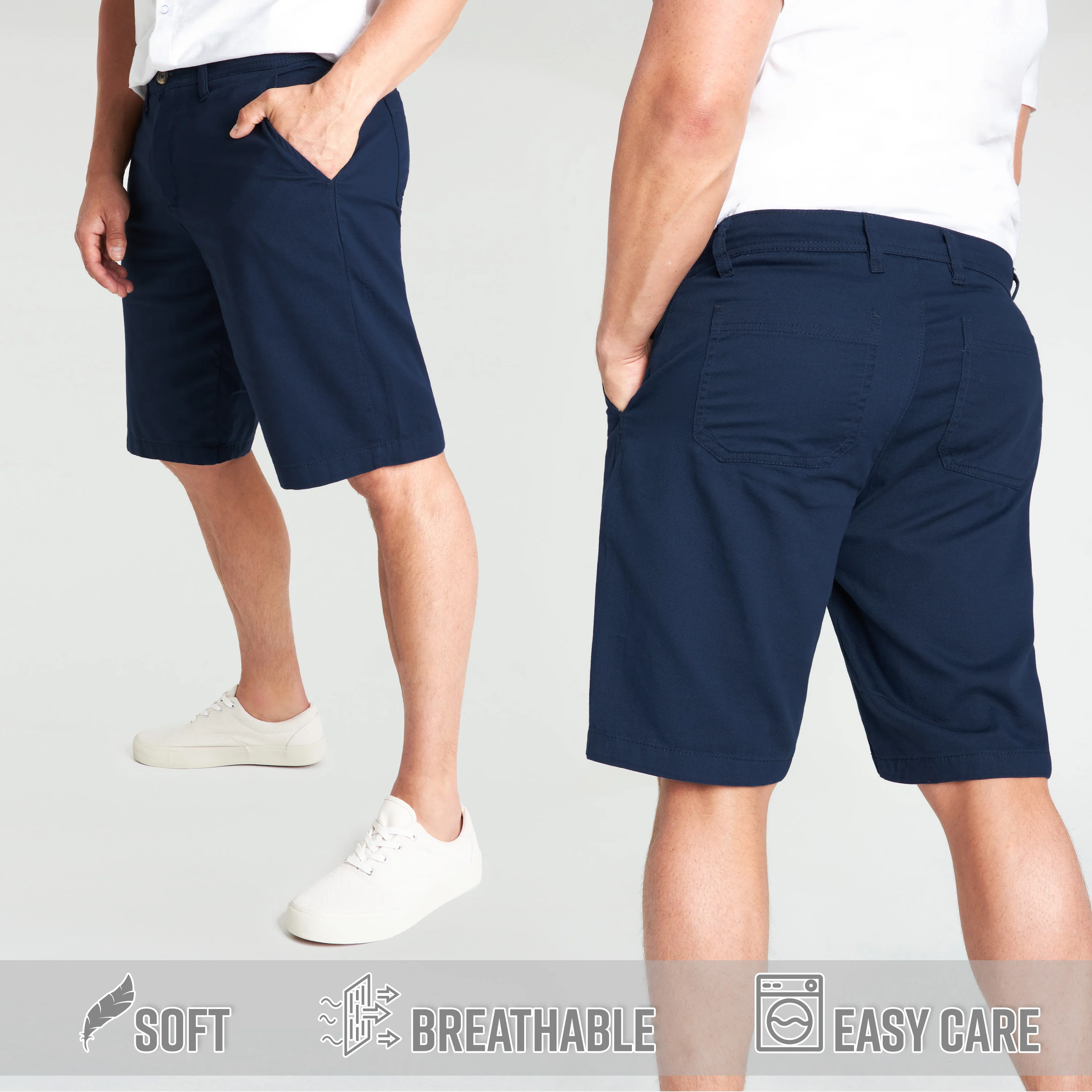 Mens Shorts with Pockets, Cotton Chino Shorts for Men - Image 12