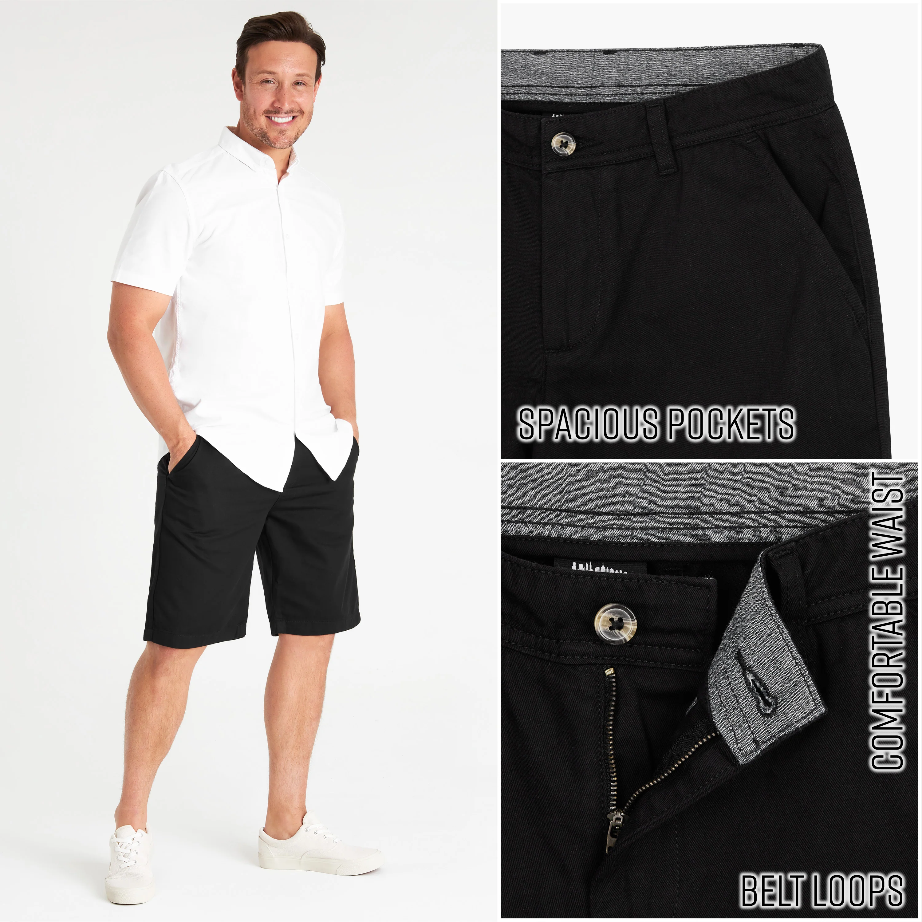 Mens Shorts with Pockets, Cotton Chino Shorts for Men - Image 16
