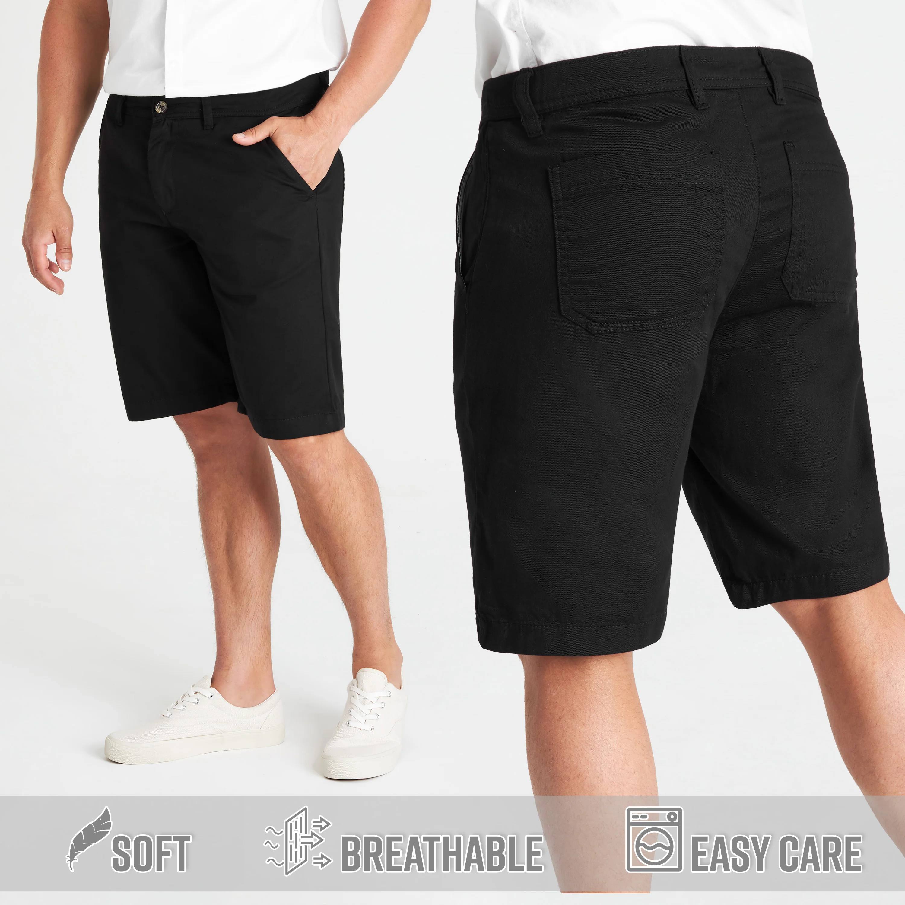 Mens Shorts with Pockets, Cotton Chino Shorts for Men - Image 18