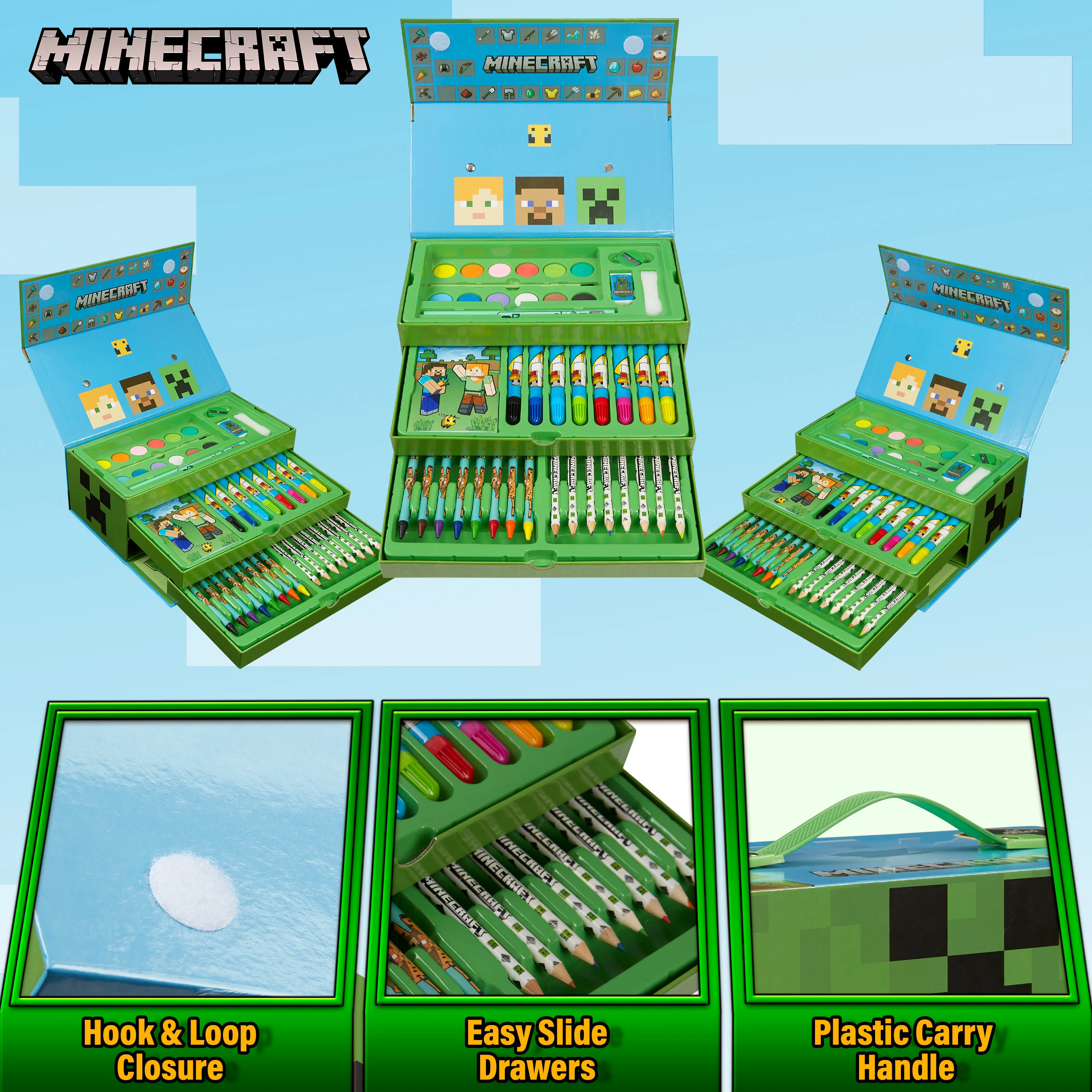 Minecraft Art Set - Colouring Sets for Children, Art Supplies for Kids - Image 4