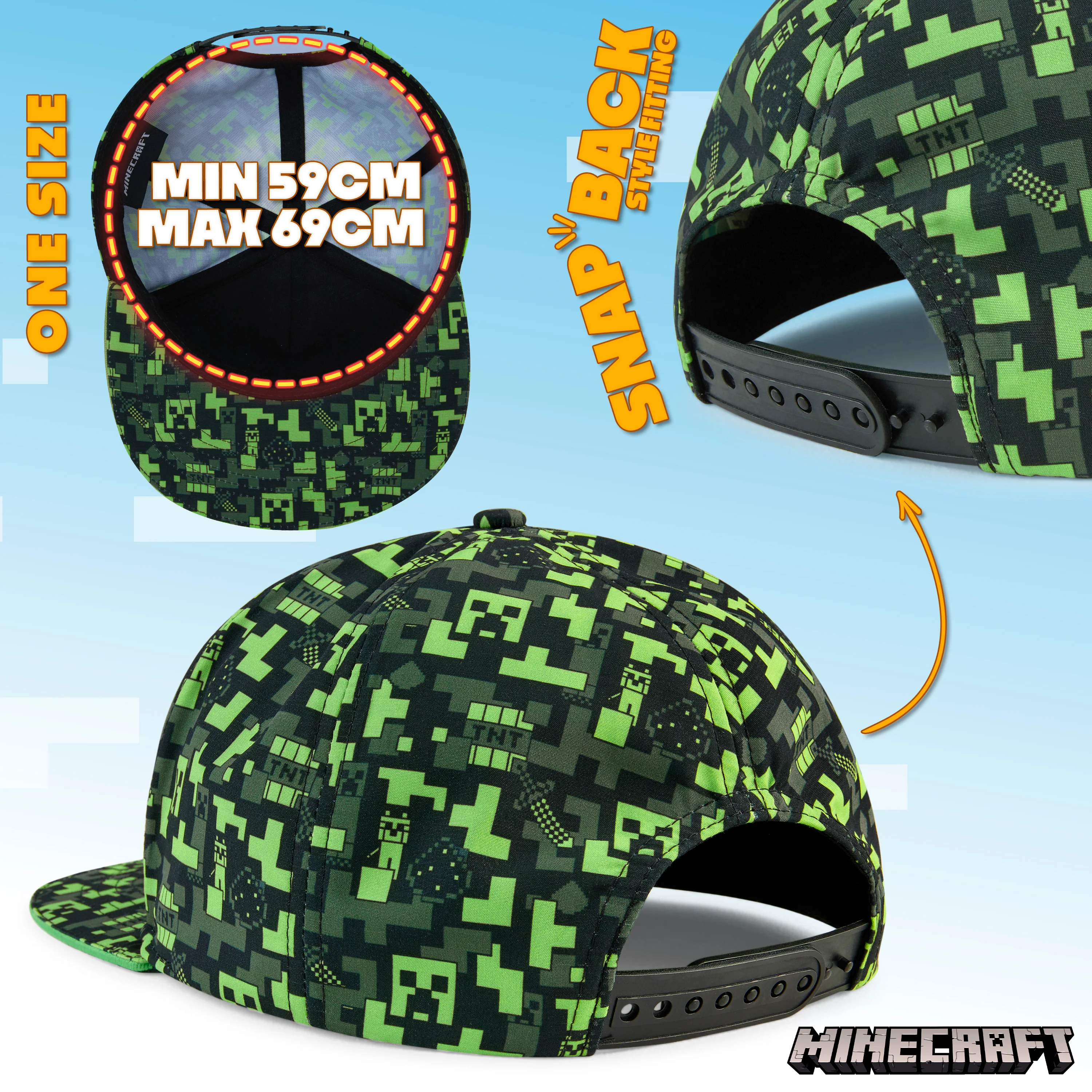 Minecraft Baseball Cap for Boy, Kids Hat Trucker Cap - Image 7