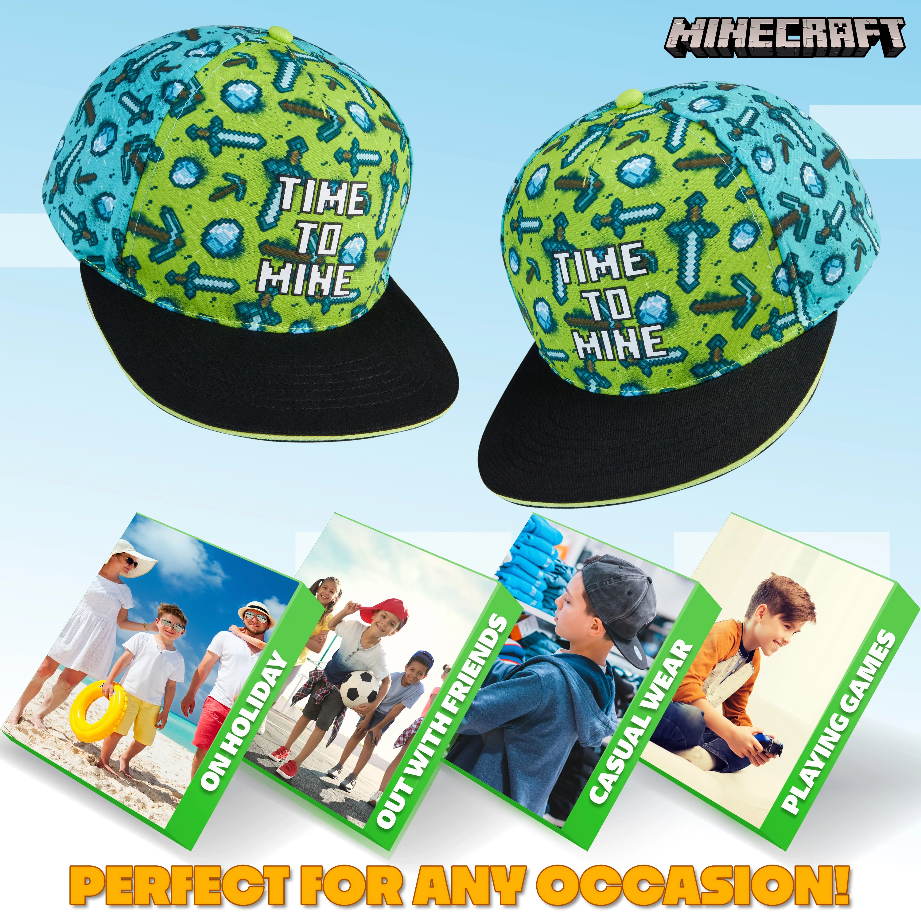 Minecraft Baseball Cap for Boy, Kids Hat Trucker Cap - Image 4