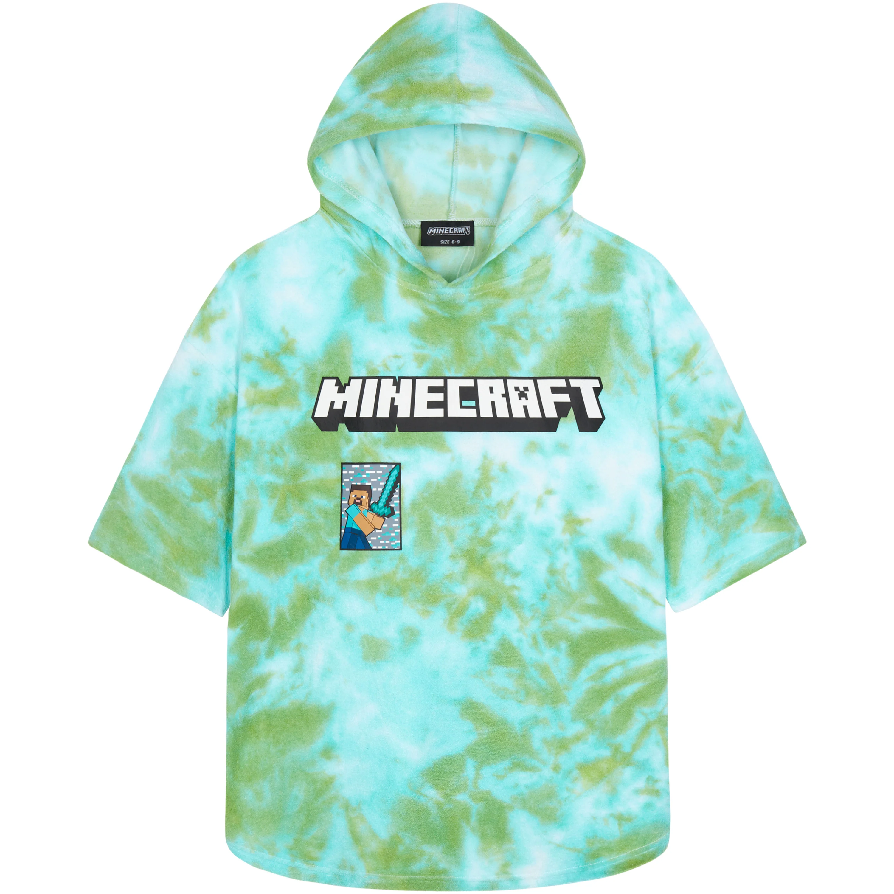 Minecraft Bath Towel with Hood for Kids and Teenagers Changing Robe