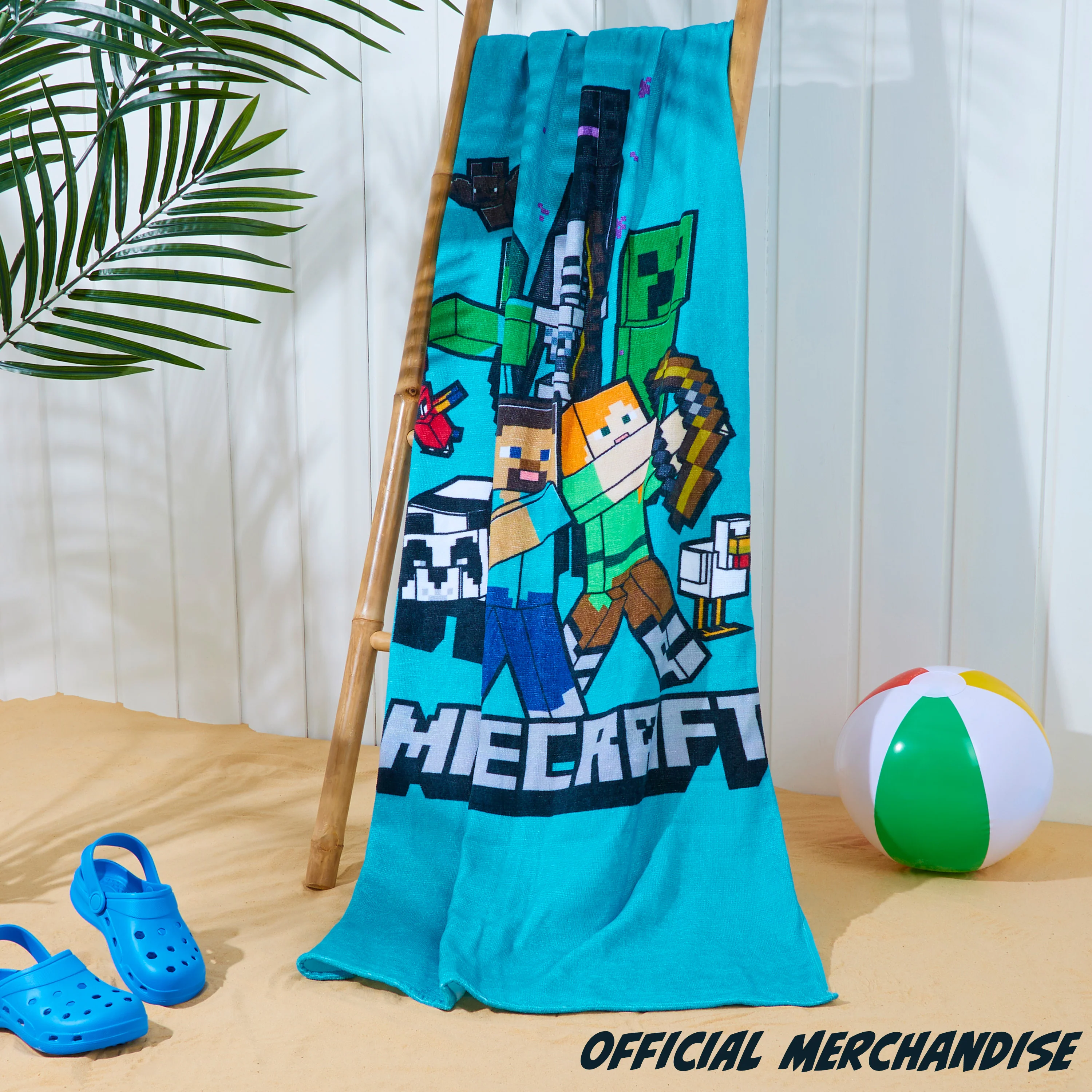 Minecraft Beach Towel for Kids, 100% Cotton Quick Dry Swimming Towel 70 x 140cm - Image 5