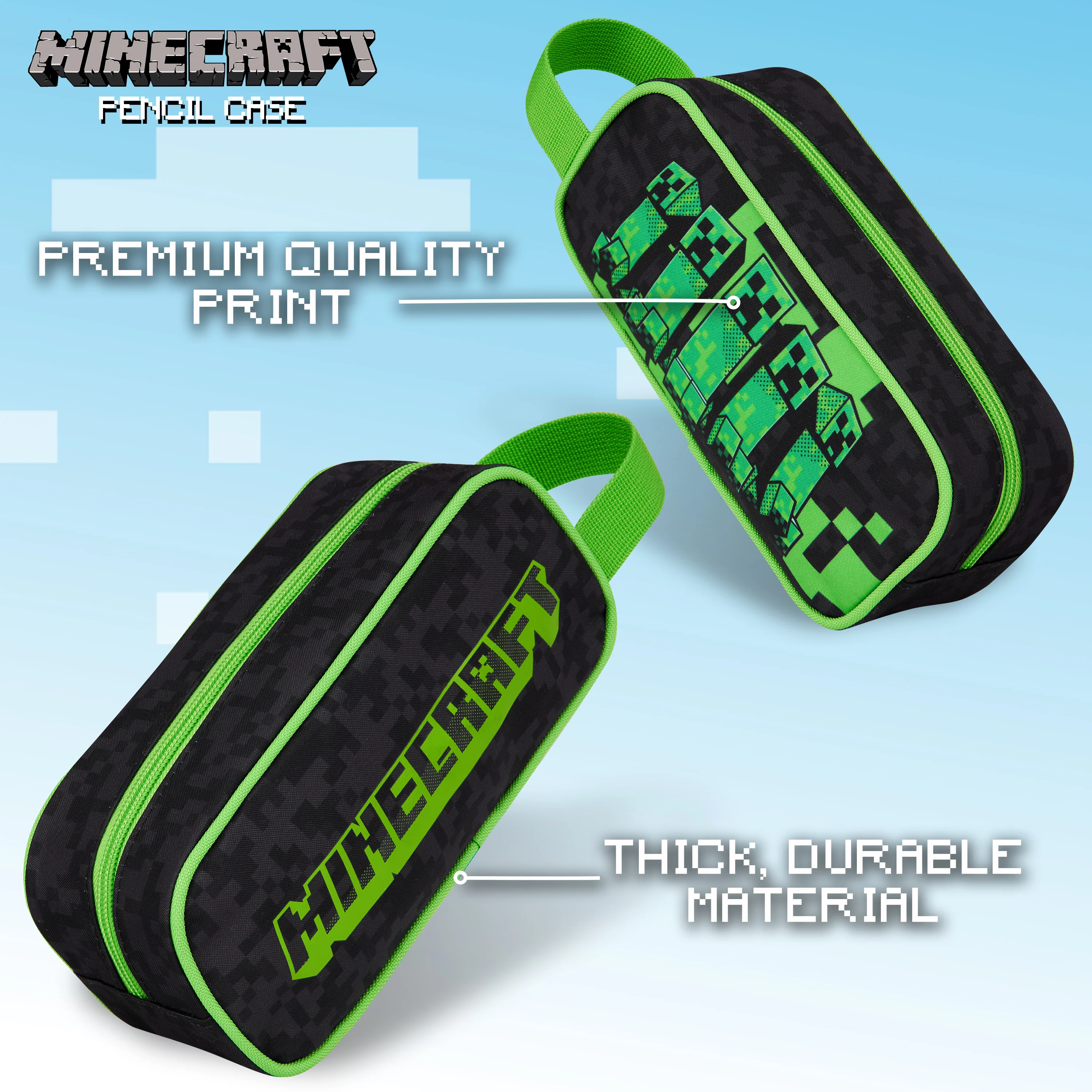 Minecraft Black Pencil Case, Black, School Supplies Pencil Cases Large Capacity - Image 6