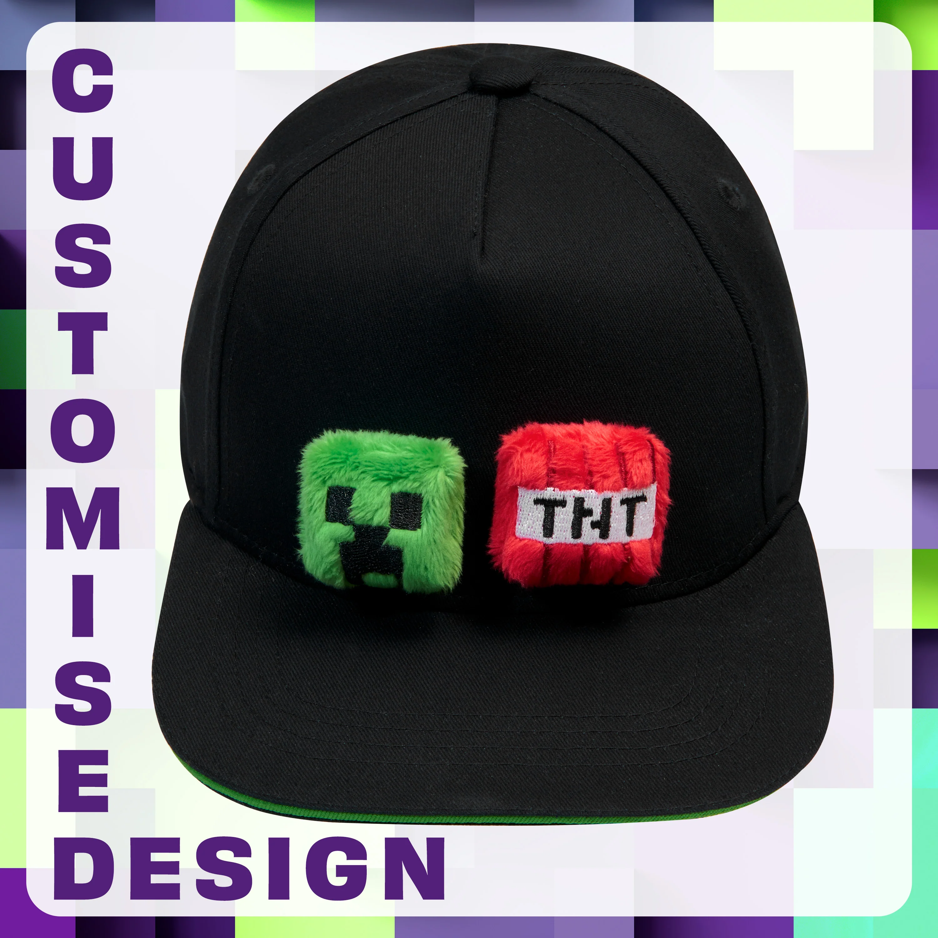 Minecraft Boys Baseball Cap with Removable Plush Accessory - Gamer Gifts - Image 5