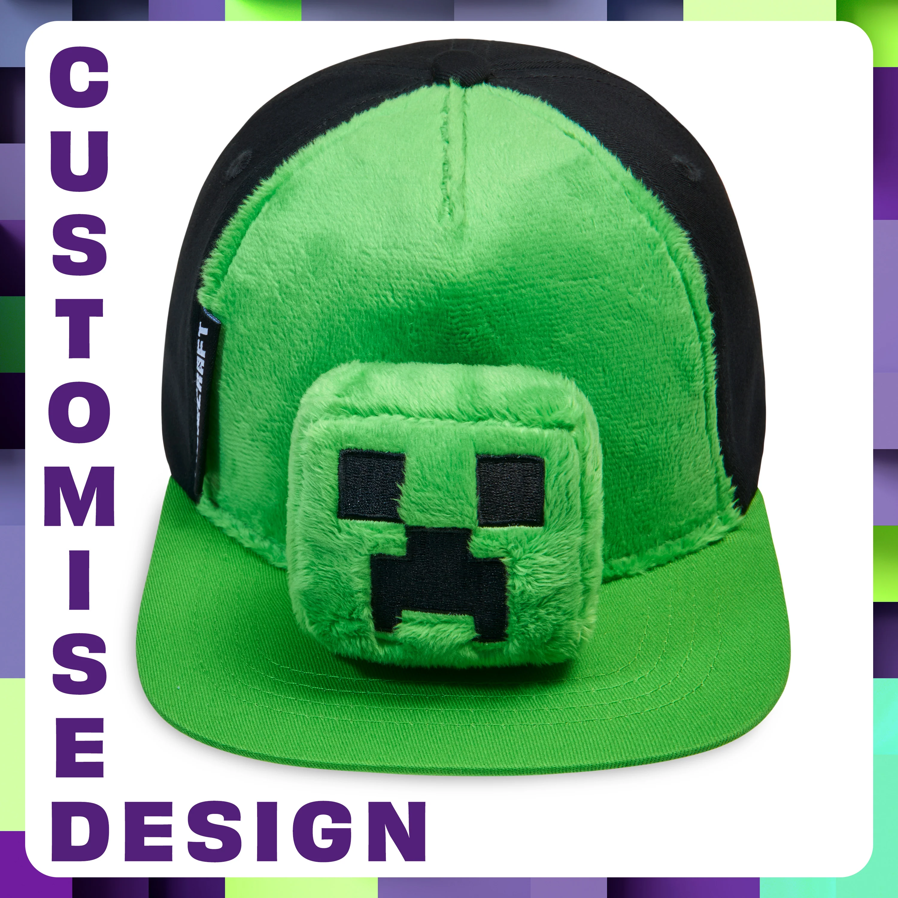 Minecraft Boys Baseball Cap with Removable Plush Accessory - Gamer Gifts - Image 5