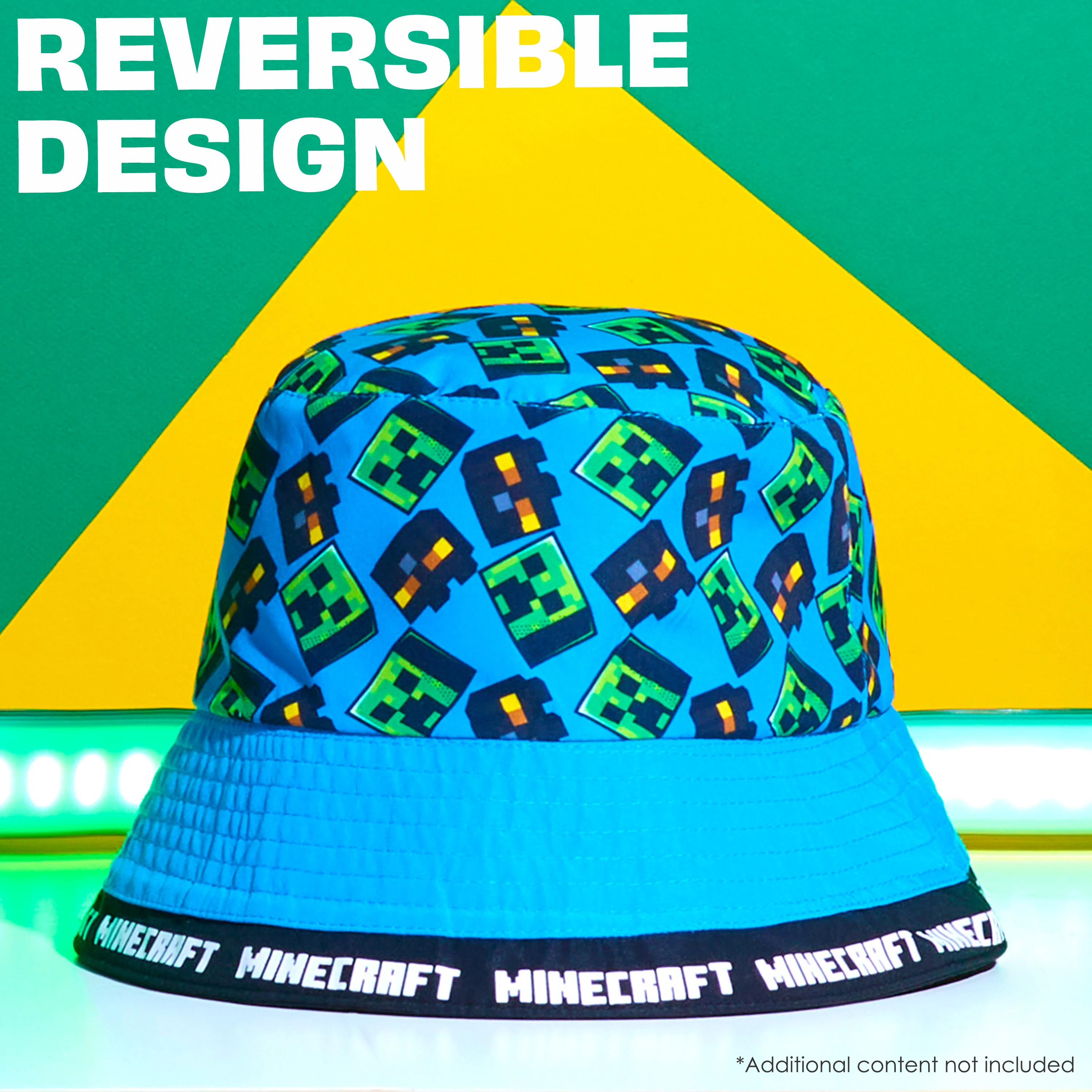 Minecraft Boys Bucket Hat, Sun Hat for Kids Beach Summer Holiday Essentials - Image 2