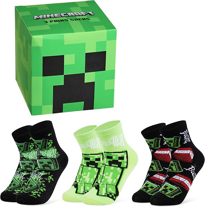 Minecraft Boy's Calf Socks Multipack