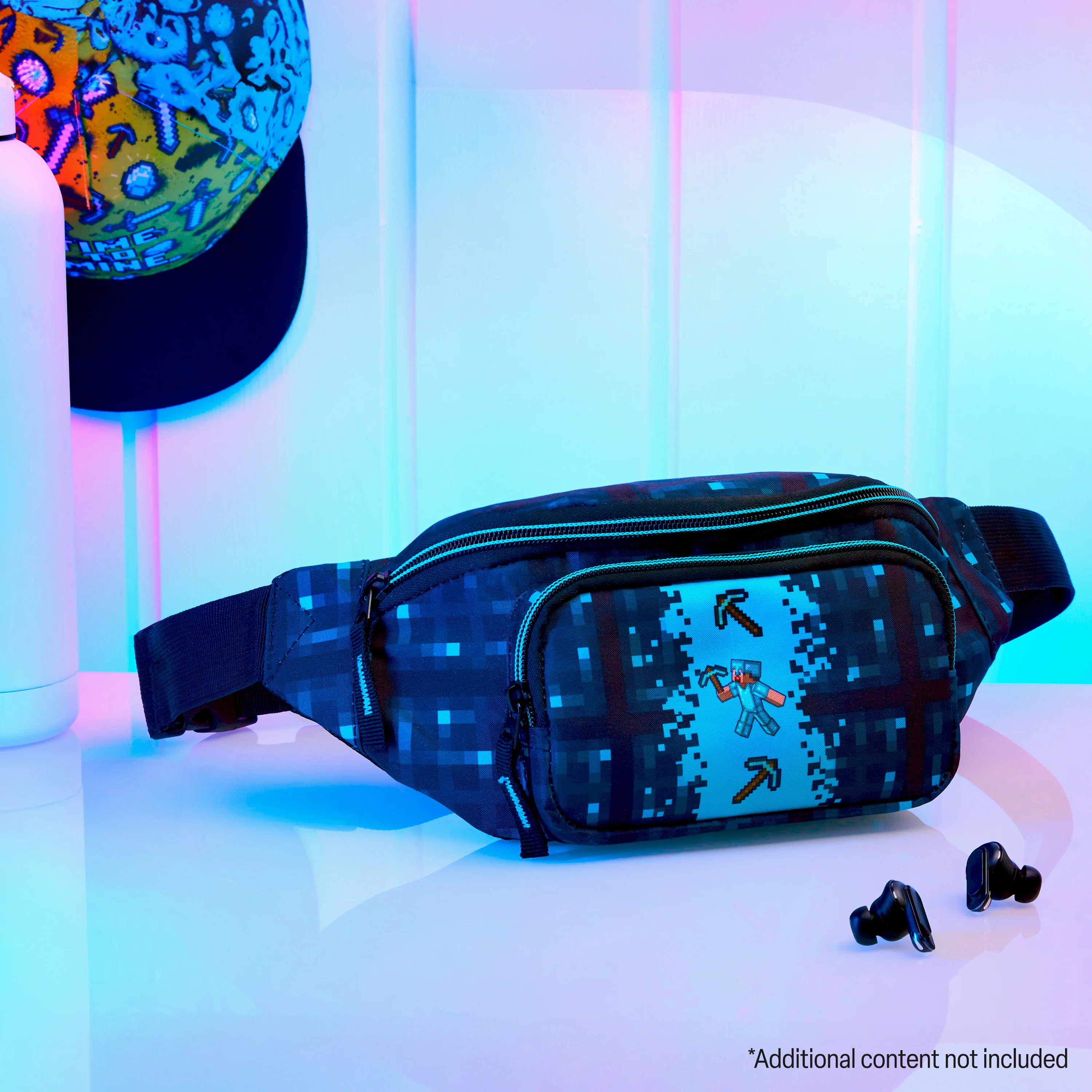 Minecraft Boys Fashion Waist Pack with Adjustable Strap, Creeper Travel Bag - Gamer Gifts - Image 2