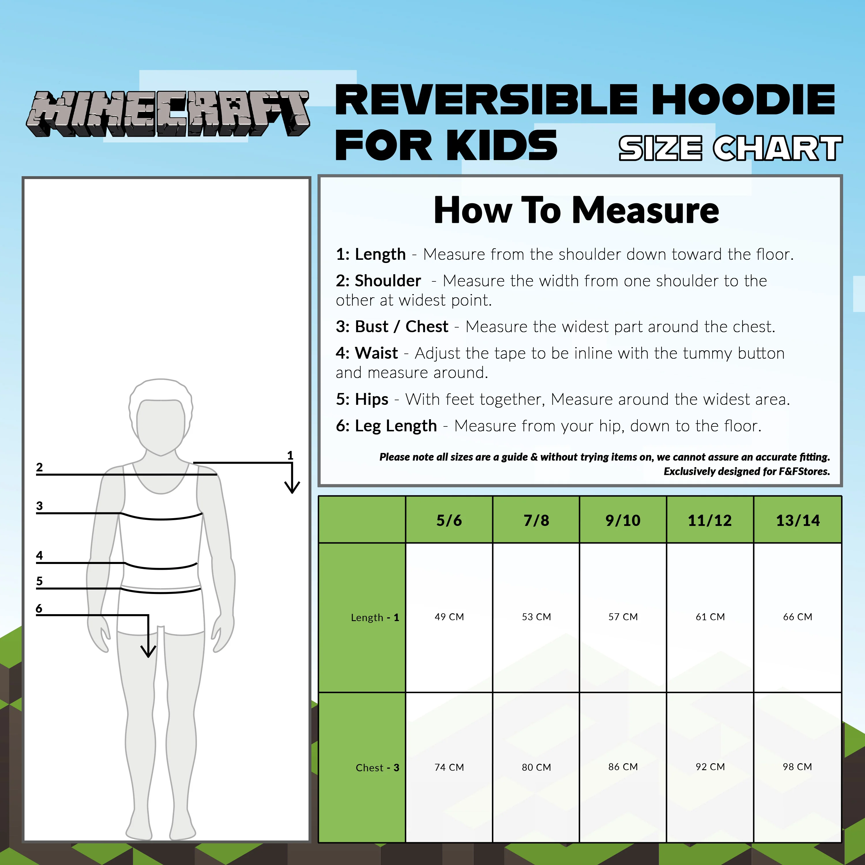 Minecraft Boys Hoodies - Reversible Hooded Sweatshirt for Kids - Image 6