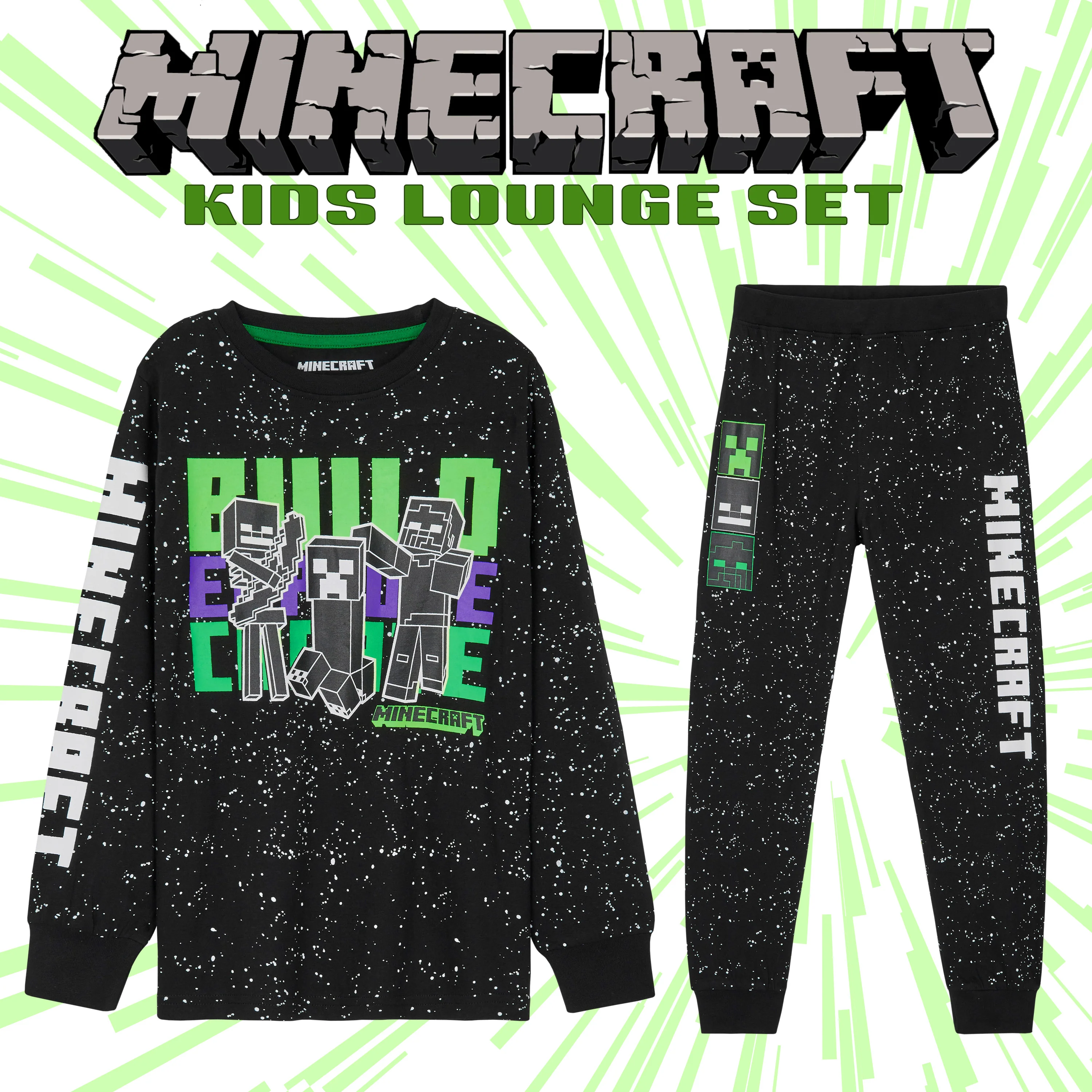 Minecraft Boys Pyjama Set, T-Shirt and Bottoms Set for Boys - Image 6