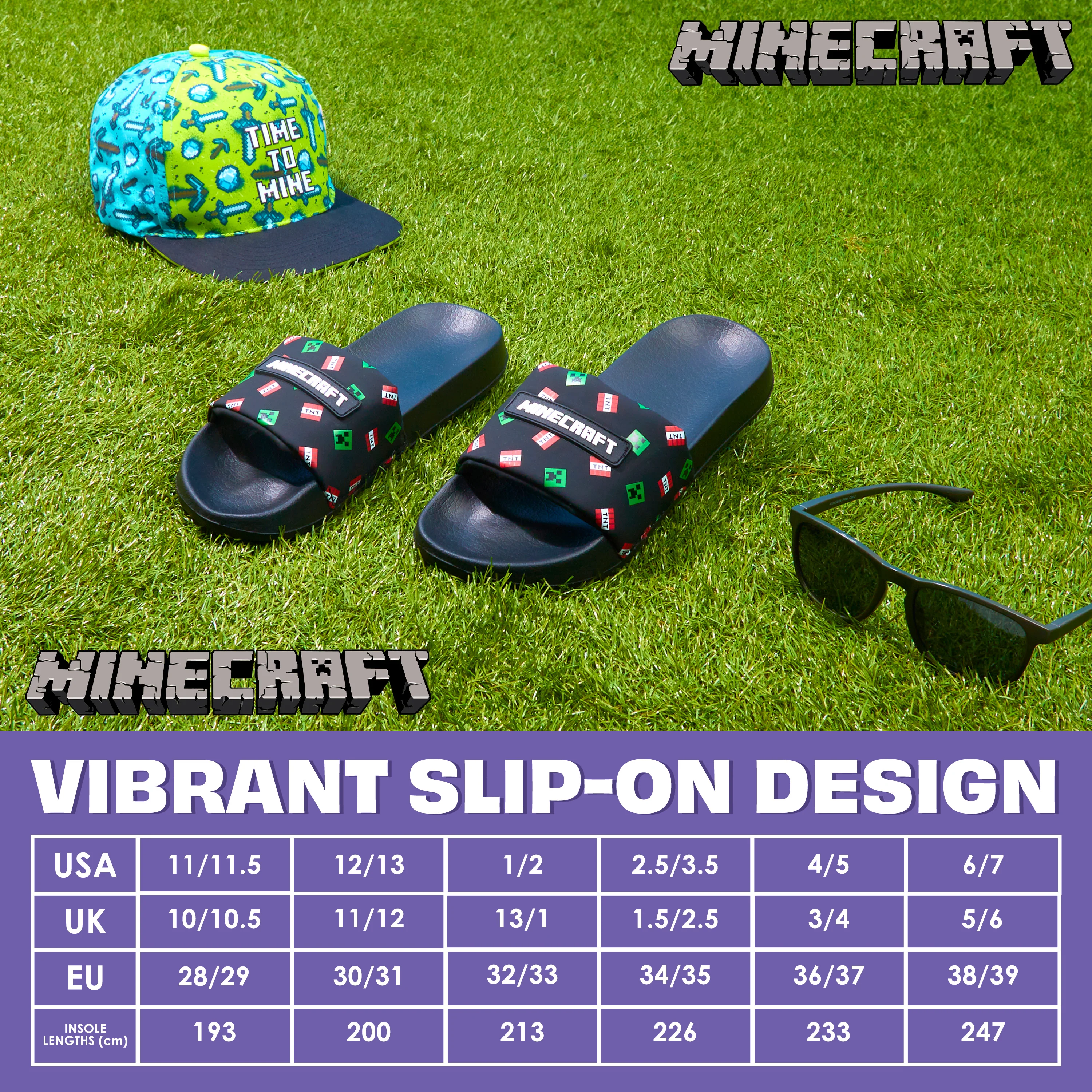 Minecraft Boys Sliders or Flip Flops for Beach and Pool - Boys Gifts - Image 6