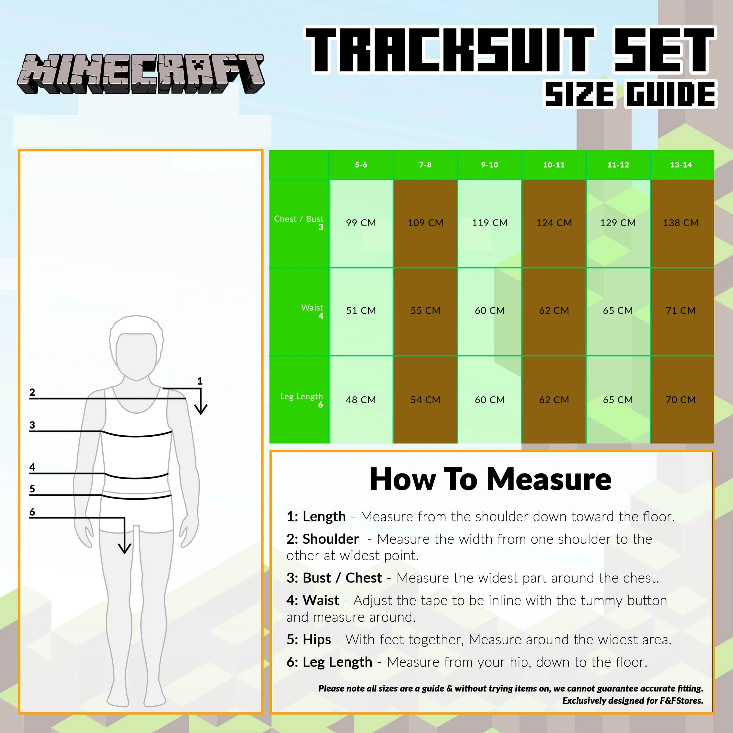 Minecraft Boys Tracksuit, Kids Hoodie and Joggers Set - Image 7