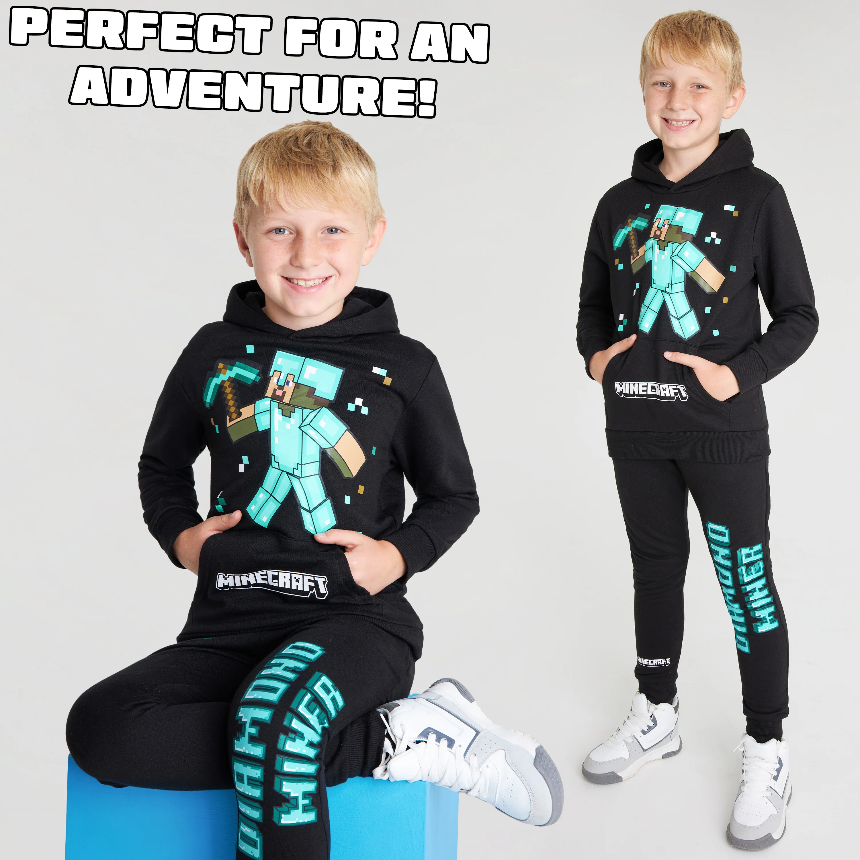 Minecraft Boys Tracksuit Set Comfy Loungewear Activewear - Gaming Gifts for Boys - Image 5