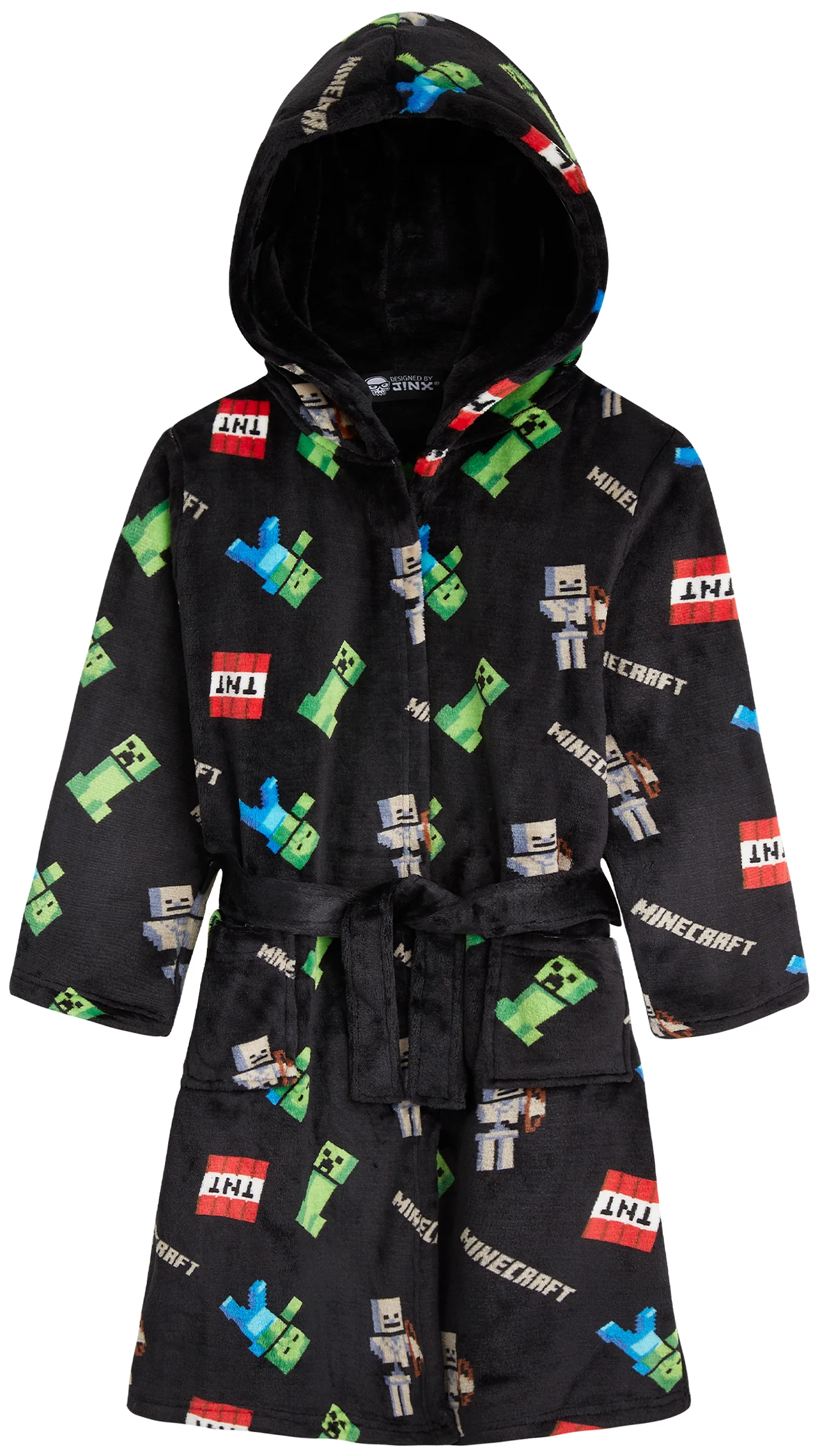 Minecraft Dressing Gown for Boys, Fluffy Fleece Bathrobe Kids Teens - Image 8