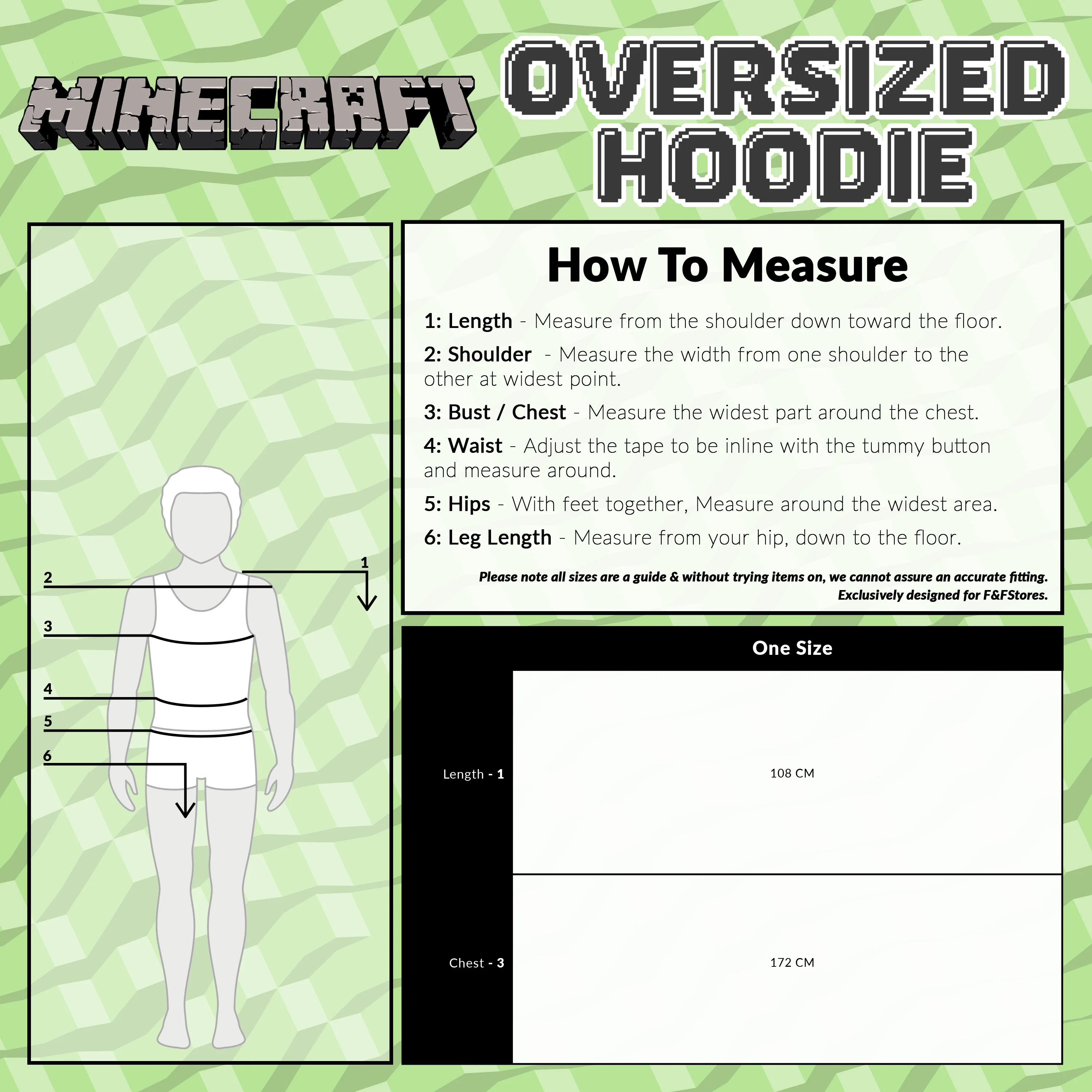 Minecraft Fleece Hoodie Blanket for Kids - Black/Green - Image 6