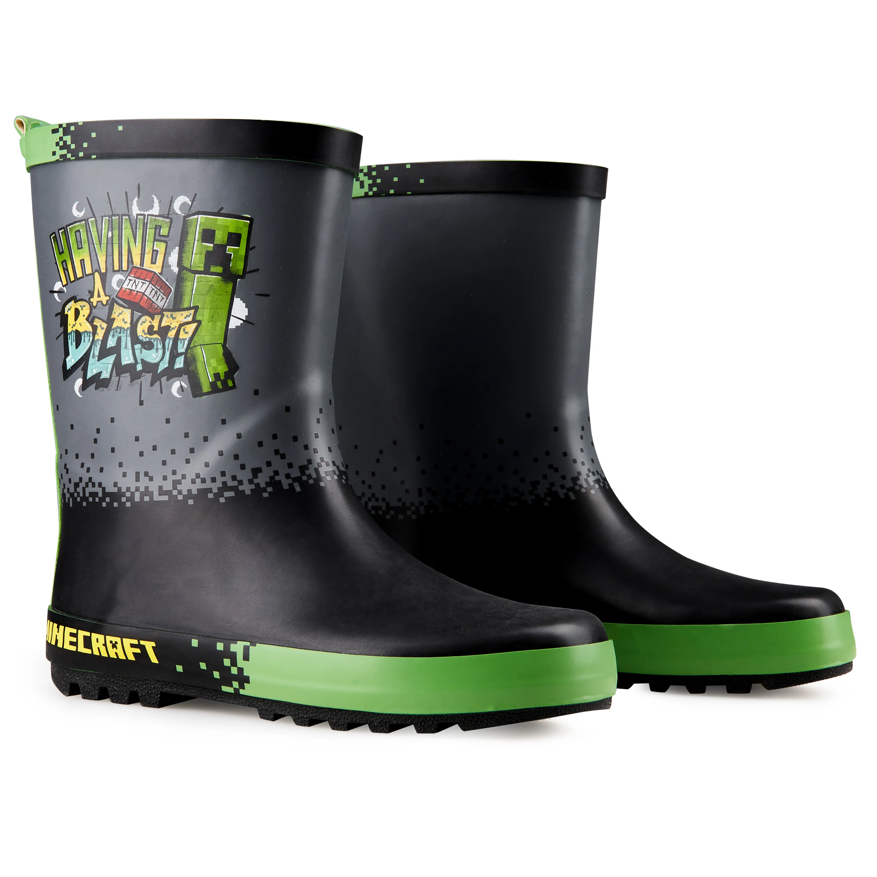 Minecraft Kids Wellies, Gamer Wellington Boots for Boys and Girls