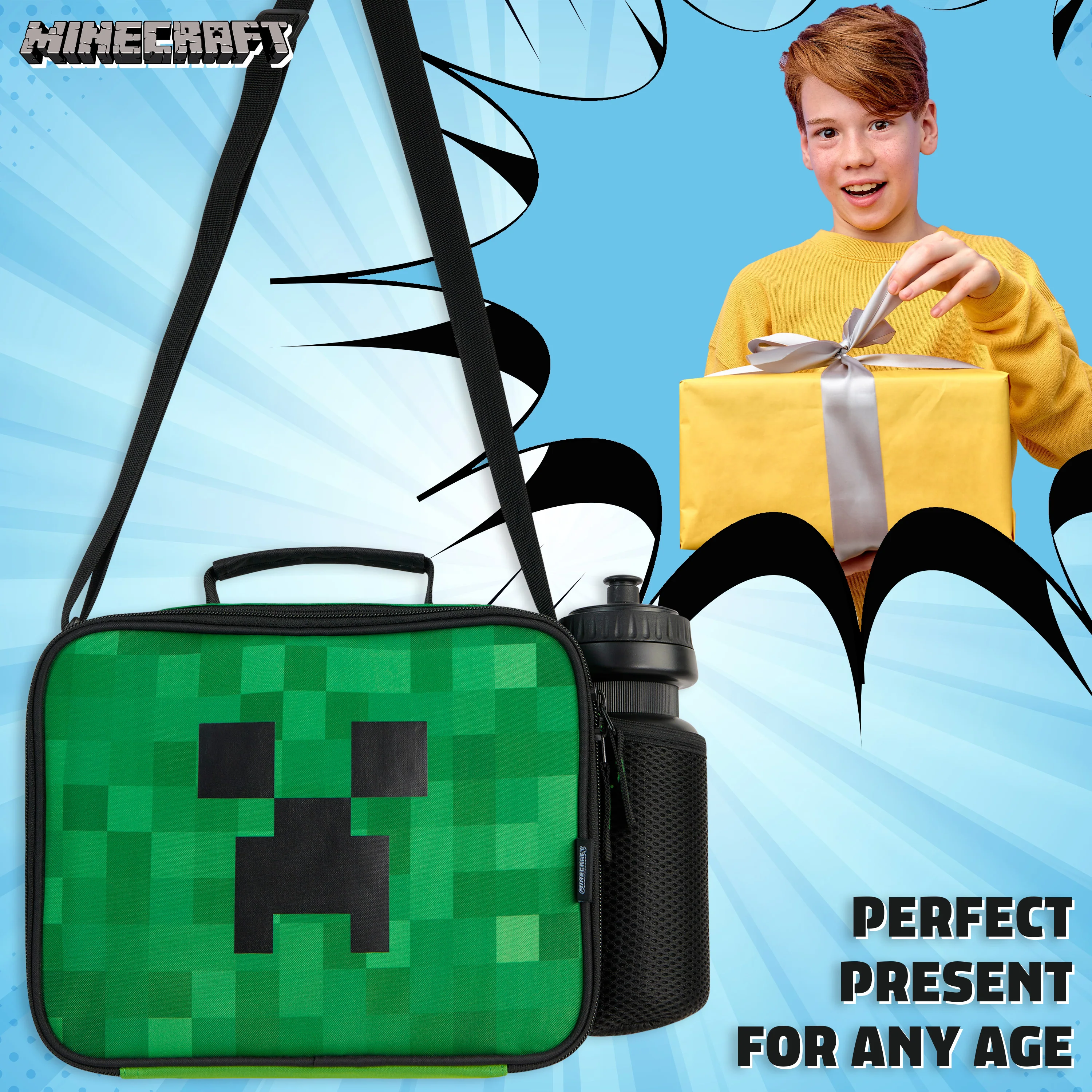 Minecraft Lunchbox for Boys, Bottle and Lunch Bag for School - Image 3