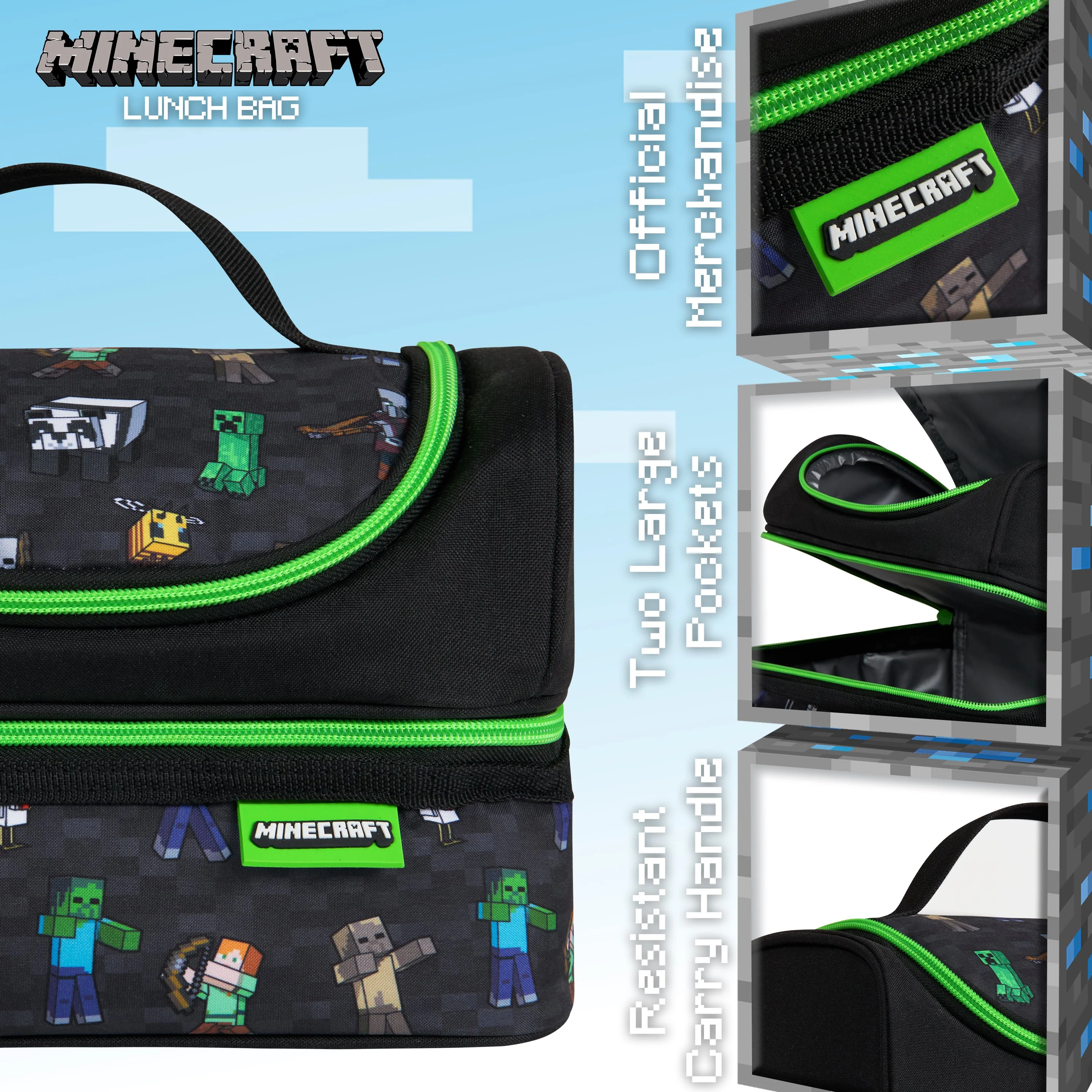 Minecraft Lunchbox, Insulated Lunch Bags for School, Minecraft Gifts - Image 4