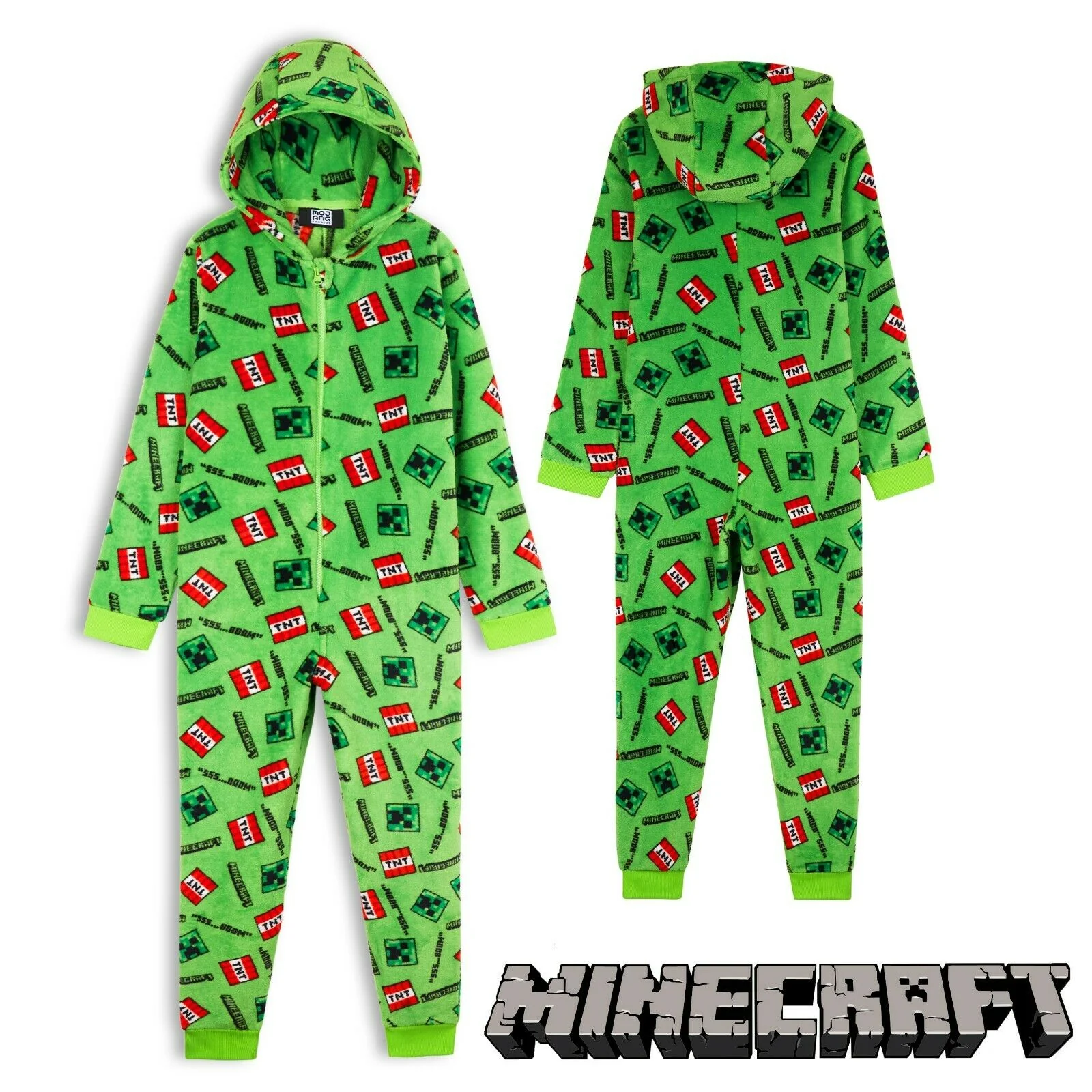 Minecraft Boys Fleece Onesie, Hooded Onesie Pyjamas - Gifts for Gamers - Image 6