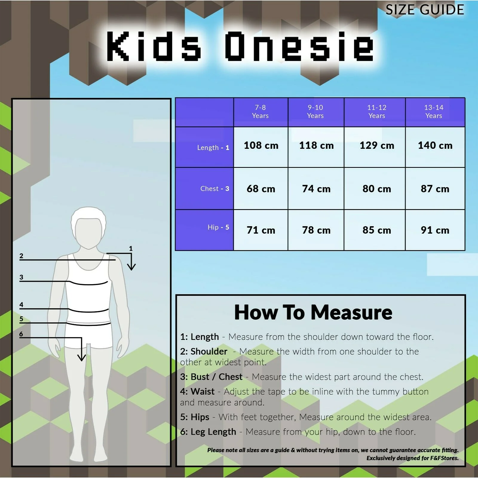 Minecraft Boys Fleece Onesie, Hooded Onesie Pyjamas - Gifts for Gamers - Image 7