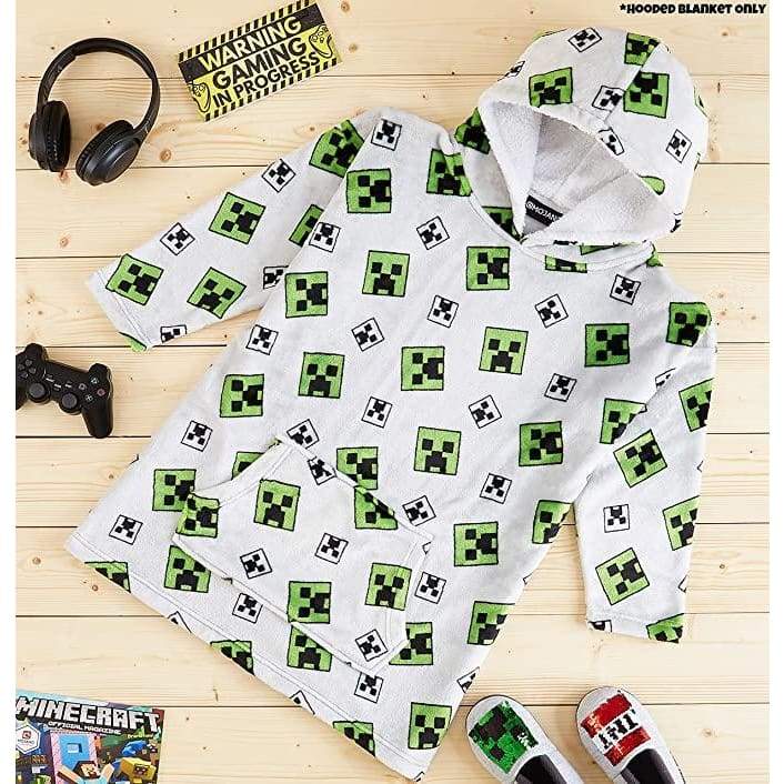 Minecraft Oversized Blanket Hoodie, Fleece Dressing Gown for Boys Girls - Image 5
