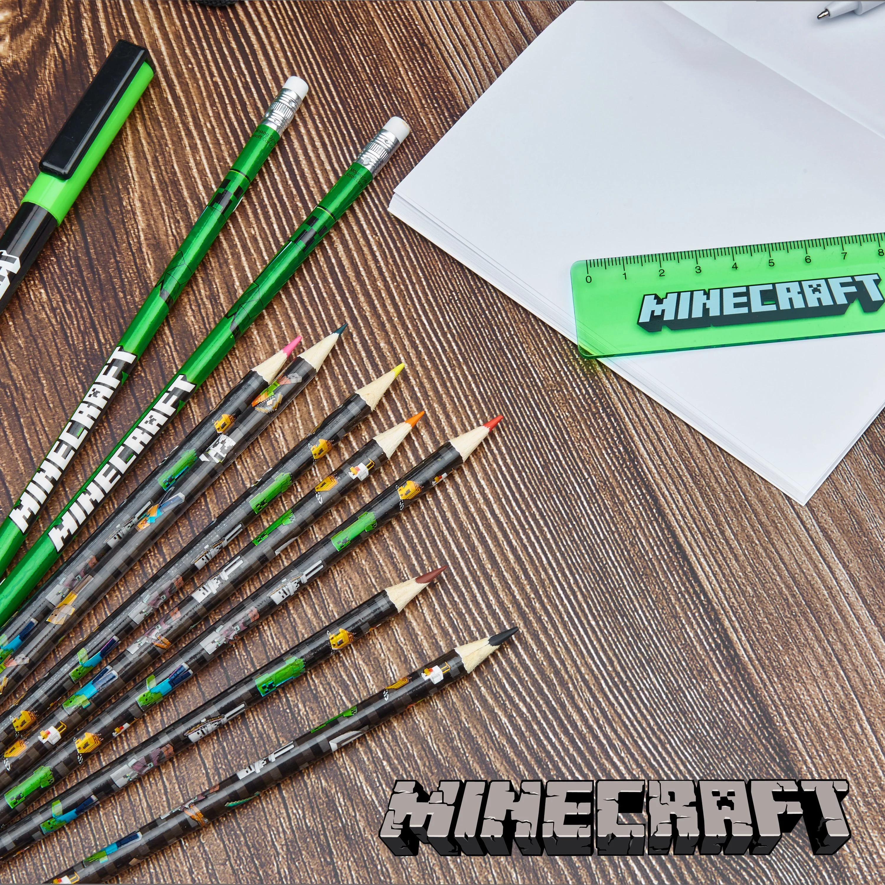 Minecraft Pencil Case for Kids Filled with Stationery - Gamer Gifts (Green Mob) - Image 7