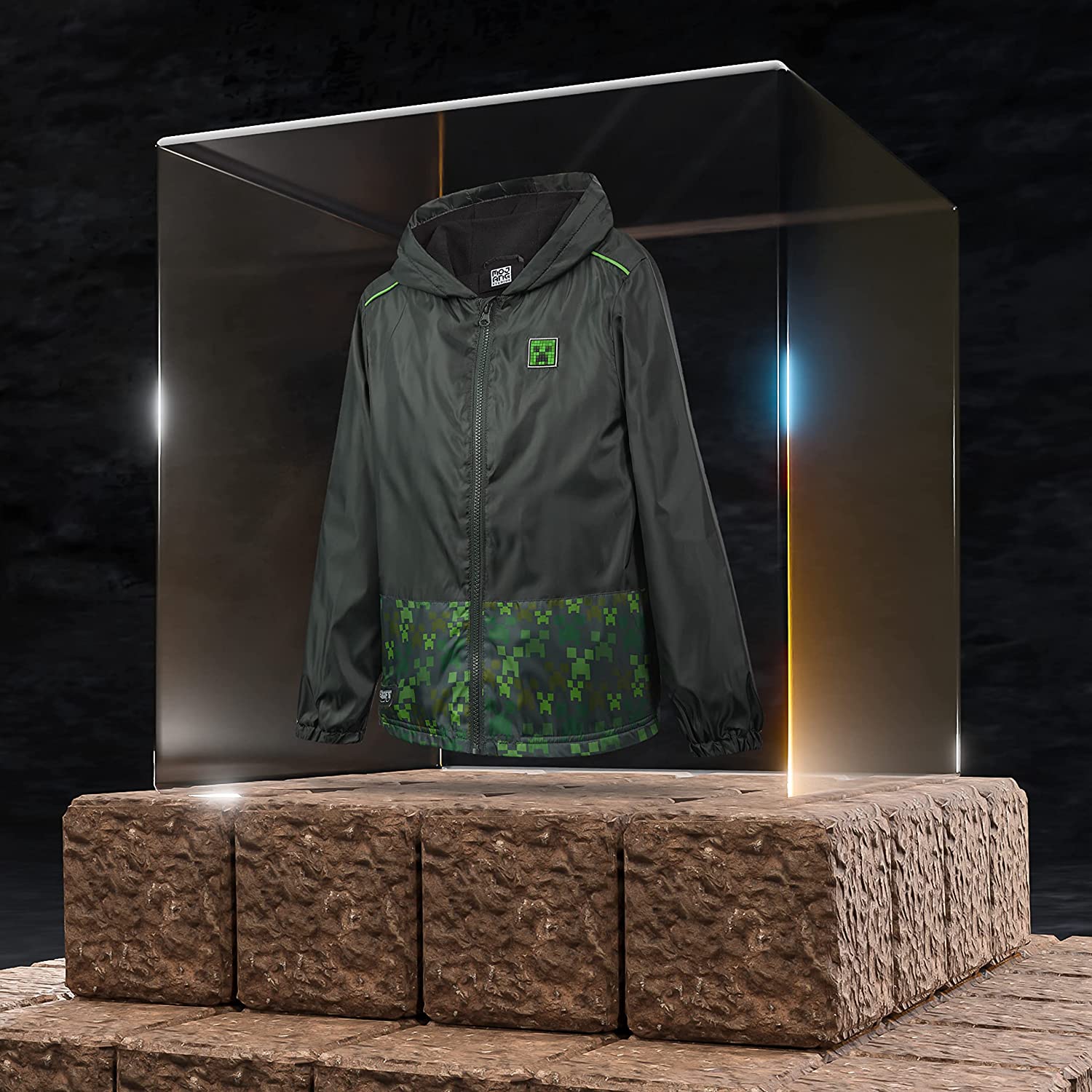 Minecraft Rain Waterproof Jacket with Warm Lining and Hood for Gamers Boys Girls - Image 5