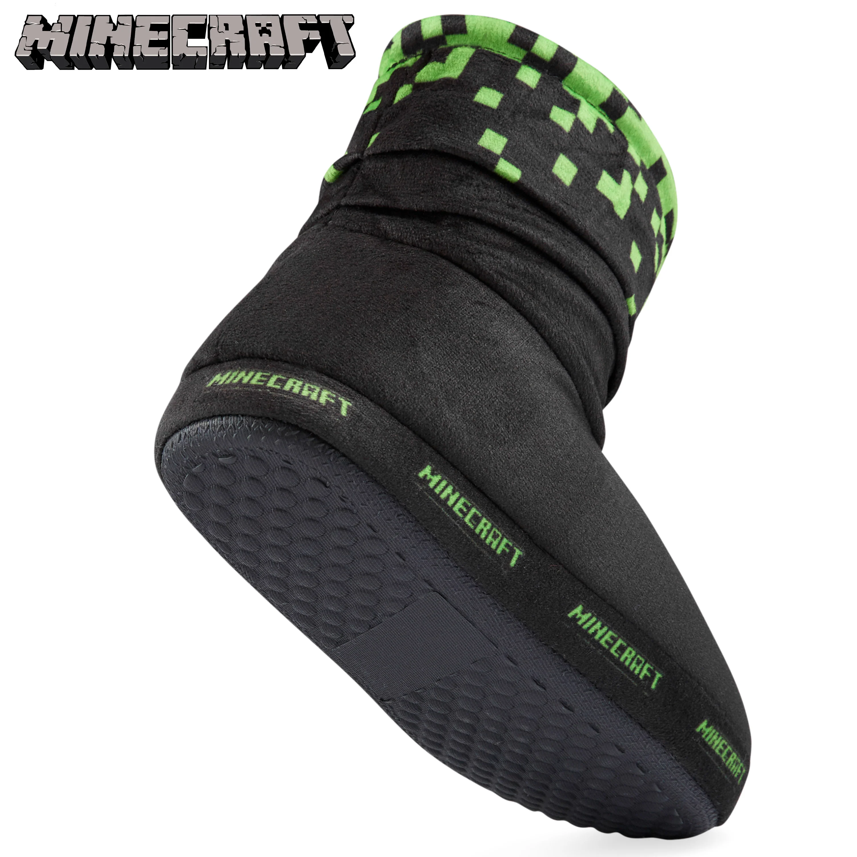 Minecraft Slipper Boots for Kids Slouch Gamer Fleece Slippers Girls Boys House Shoes - Image 5