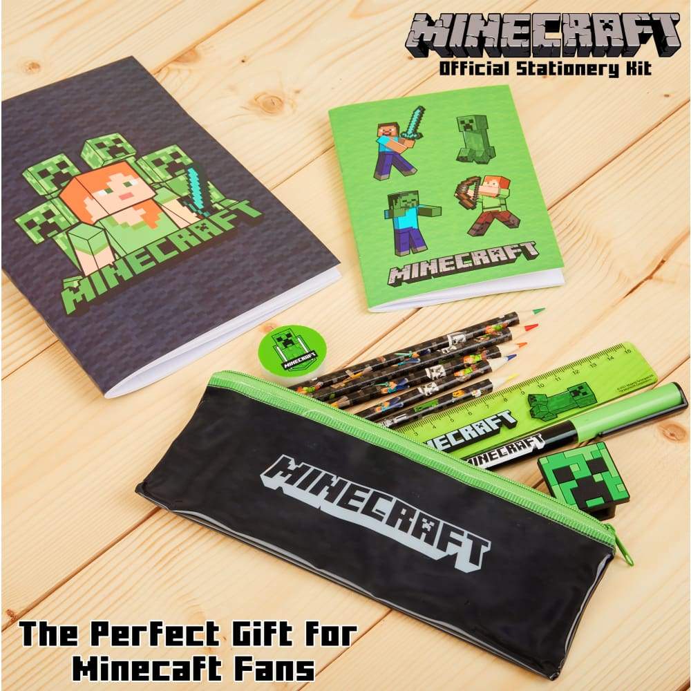 Minecraft Stationery Set, Back To School Supplies, Notebook & Pencil Case Set - Image 5