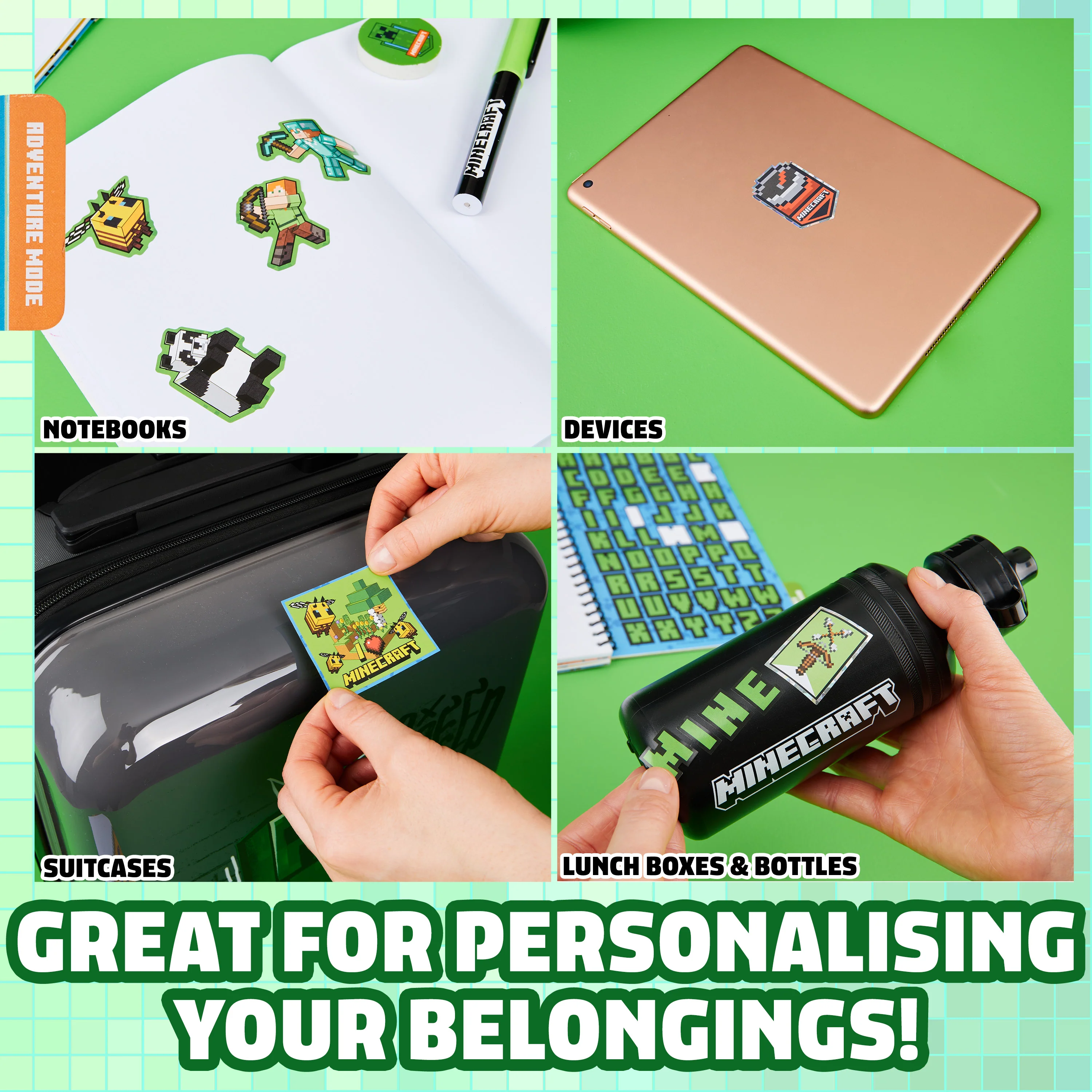 Minecraft Sticker Book for Kids with 28 Sticker Sheets Over 1000 Stickers Creeper Collector Stickers for Scrapbooking Creative Book Stickers Activity Set Gamer Gifts for Boys - Image 5