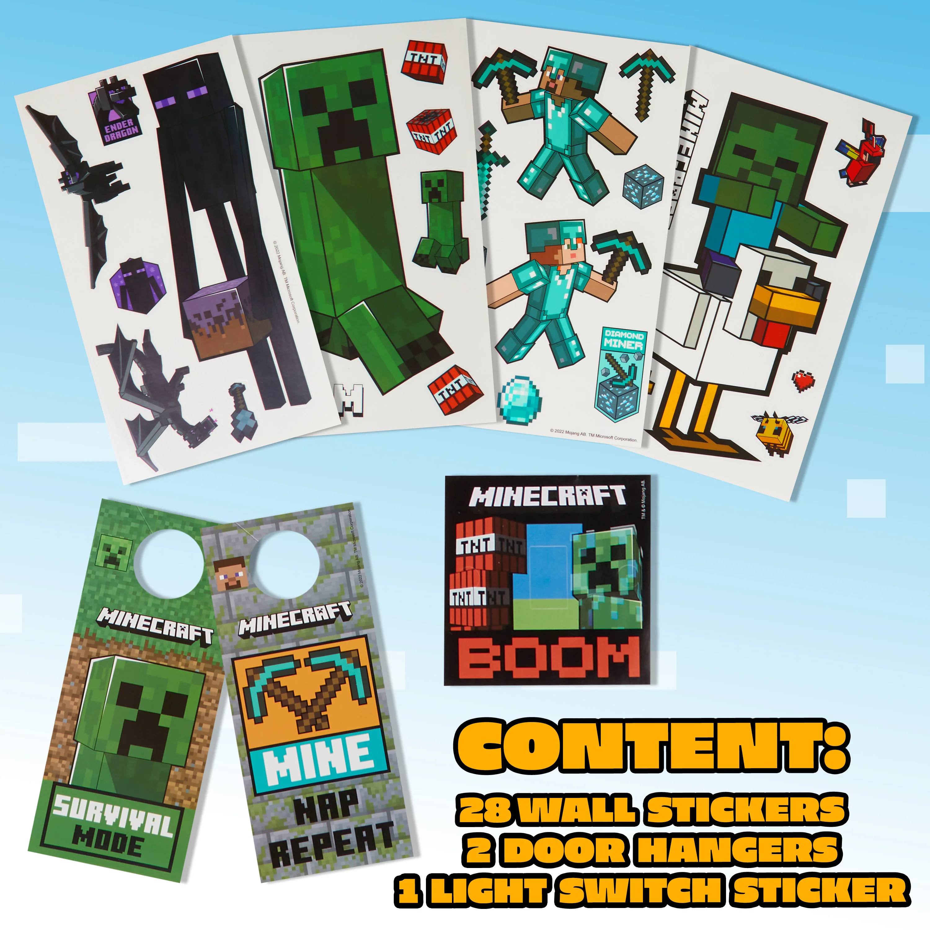 Minecraft Stickers and Accessories - Windows Stickers for Bedrooms for Boys - Image 7