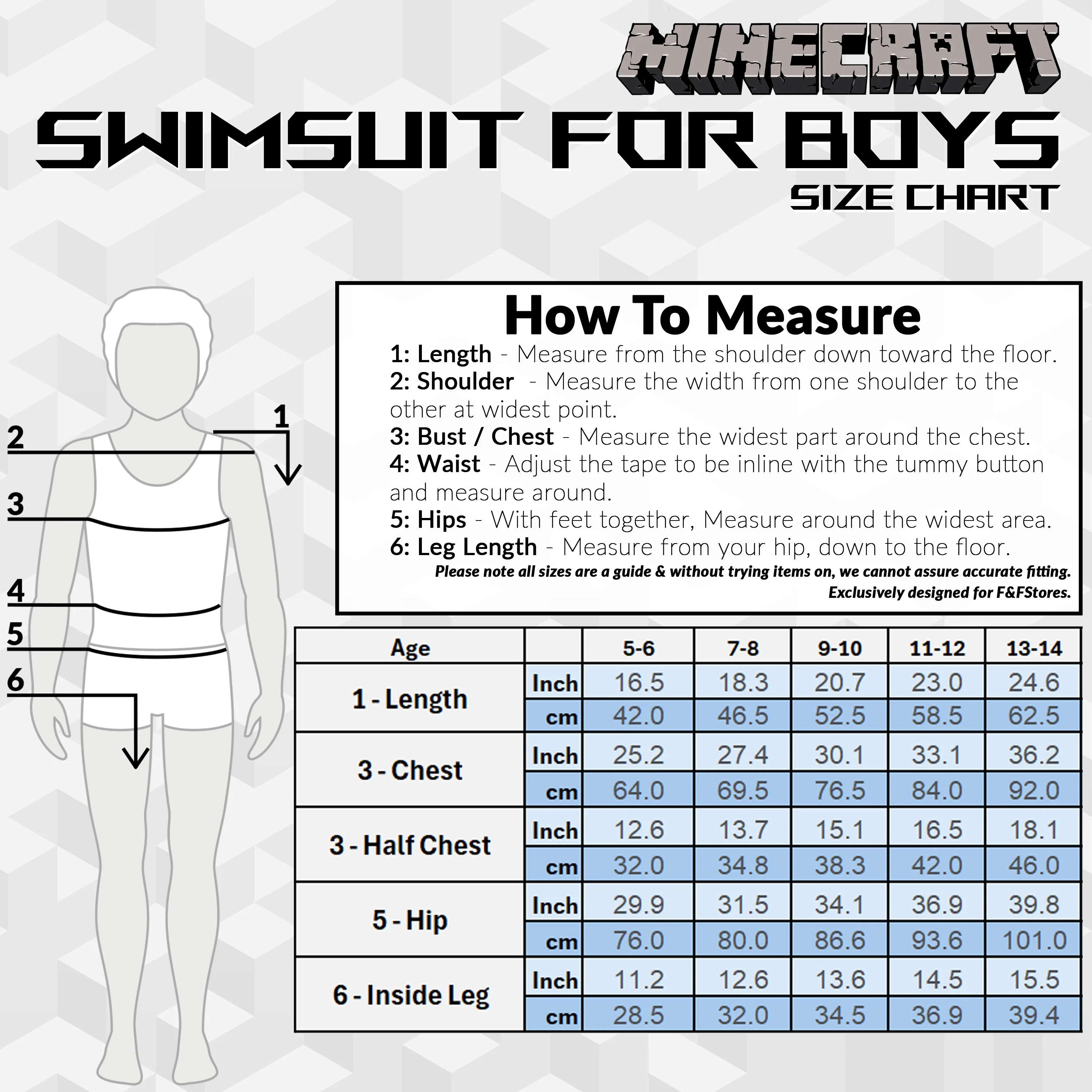 Minecraft Swimsuit Set Boys 2 Piece Creeper Swimming Costume - Boys - Image 6