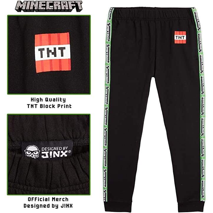 Minecraft Tracksuit Grey Boys Pants with Elastic Waist for Boys Teenagers - Image 4