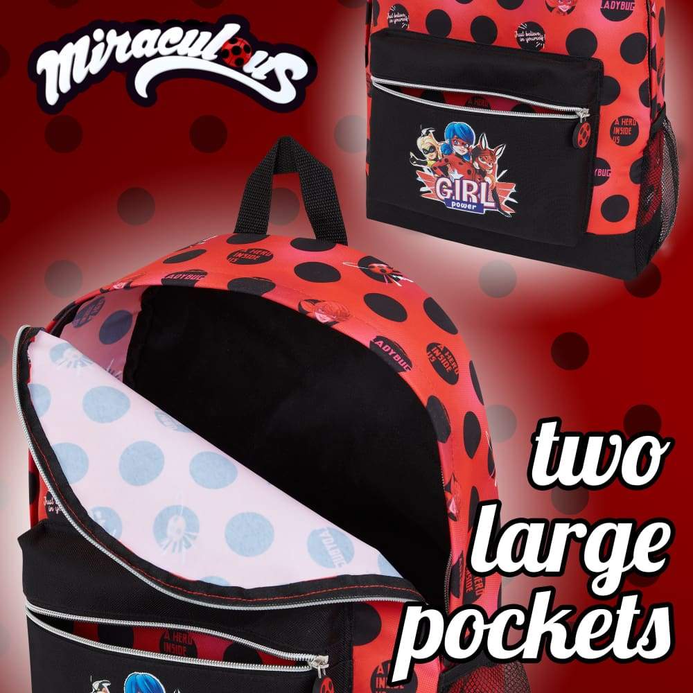 Miraculous Ladybug Kids Backpack Girls Backpacks For School, Travel, Sports - Image 3