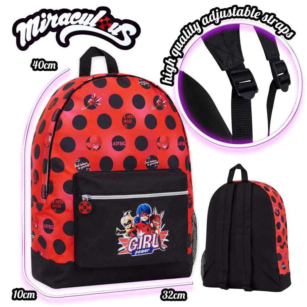 Miraculous Ladybug Kids Backpack Girls Backpacks For School, Travel, Sports - Image 6
