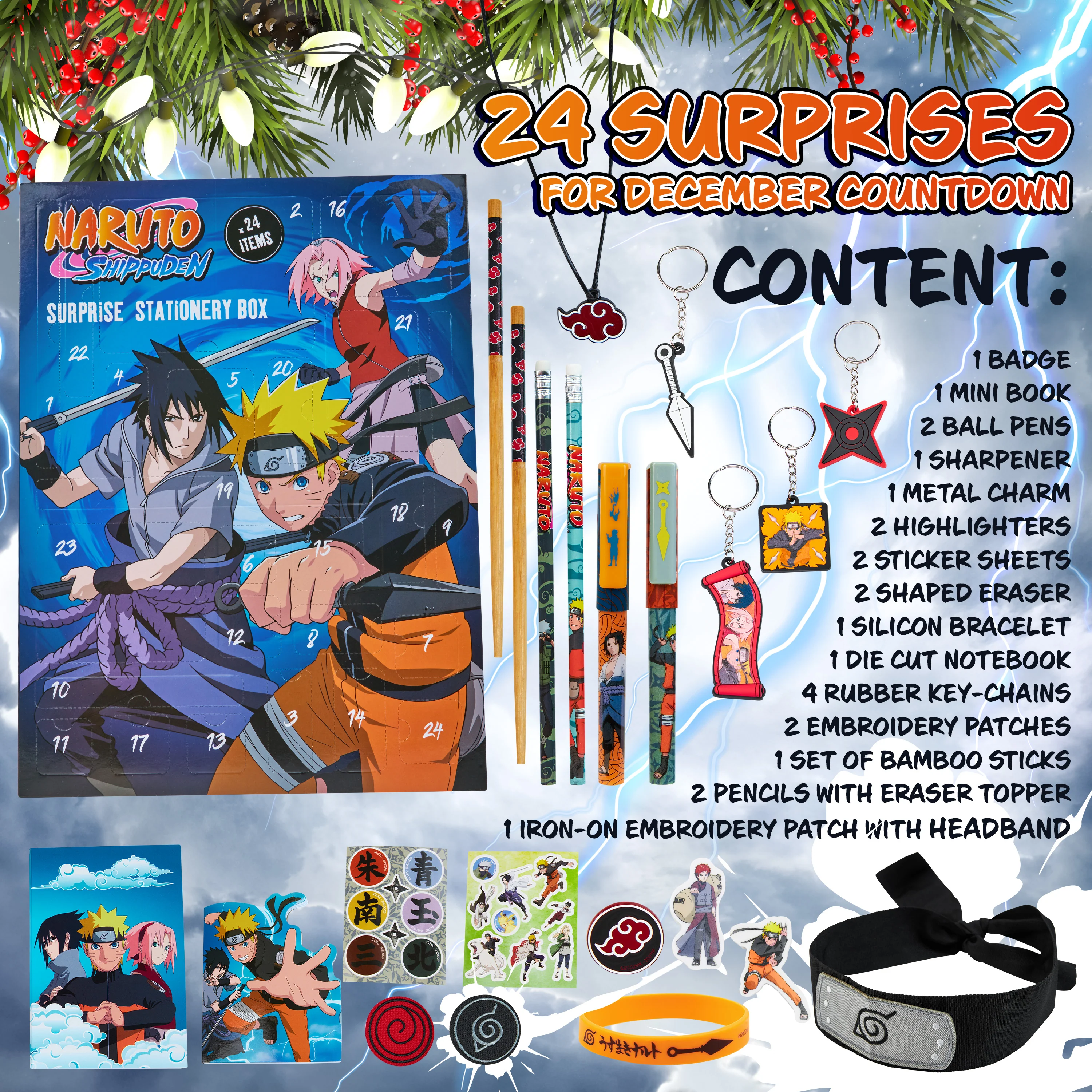 Naruto Advent Calendar 2025 Kids, Anime Stationery Countdown Calendar Kids Gifts - Image 7