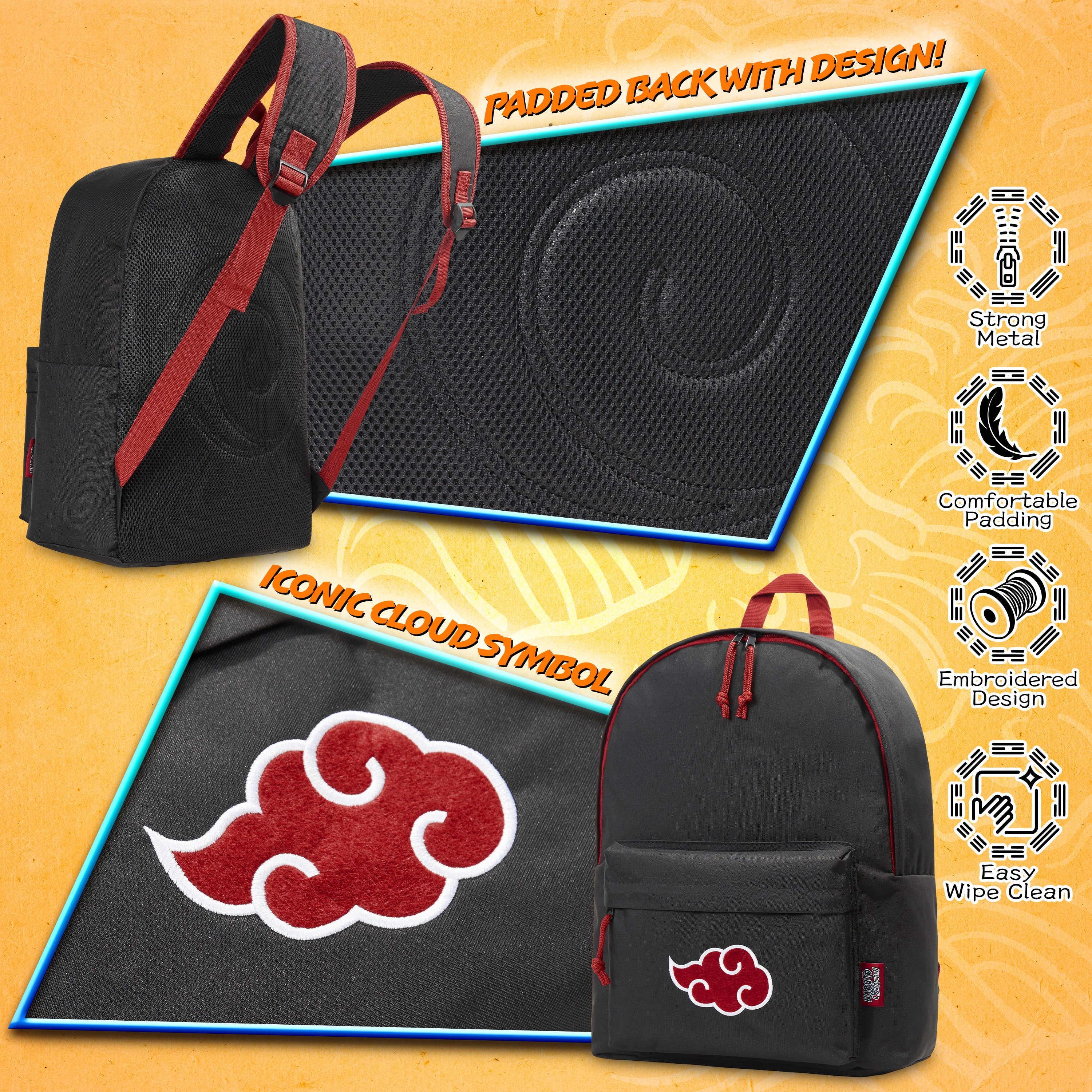 Naruto Backpack - Akatsuki Anime School Bag - Image 5