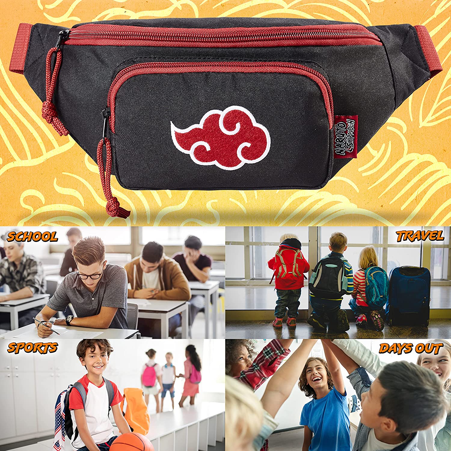 Naruto Bum Bag for Boys - Waist Bag for Kids - Image 4
