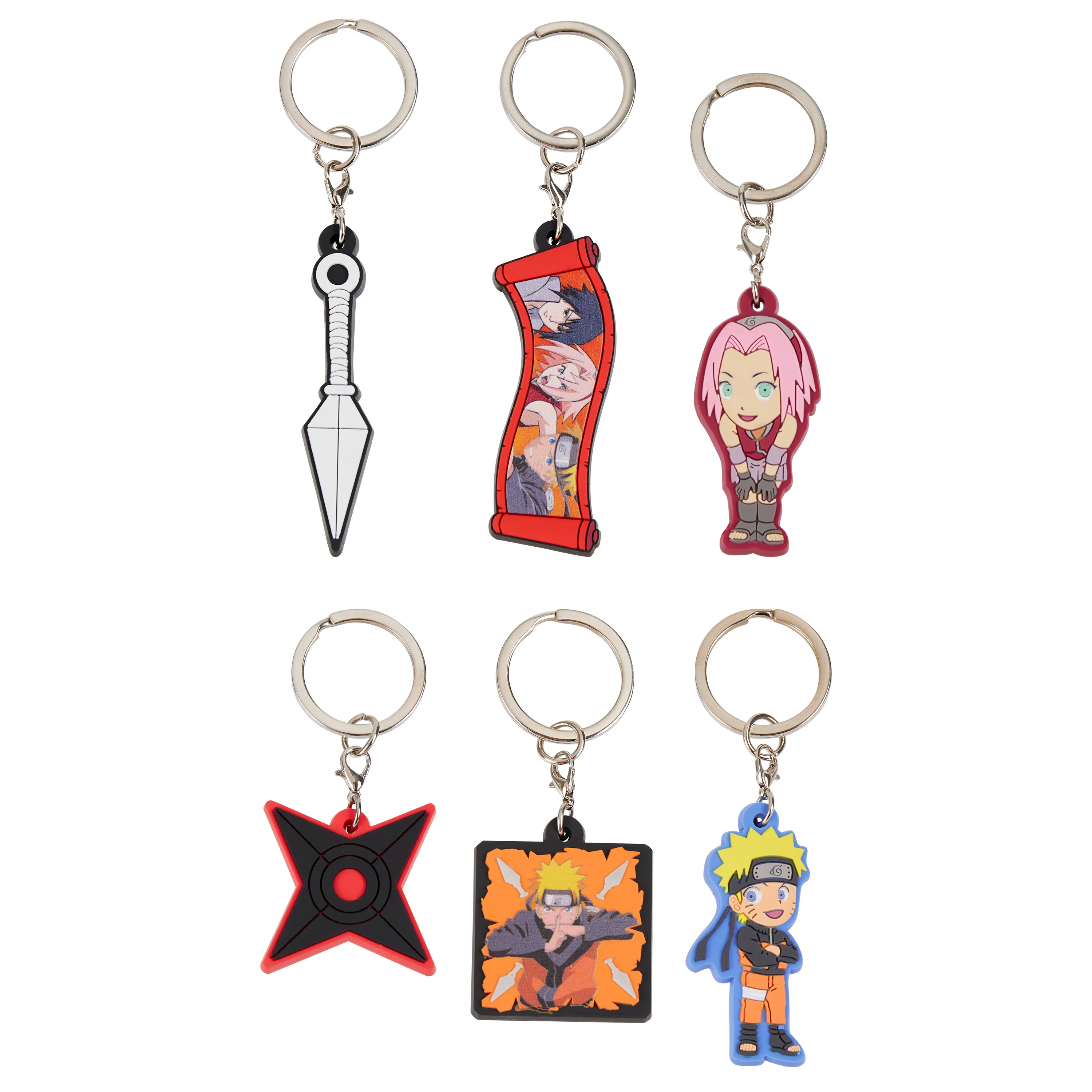 Naruto Keyrings for Kids - Mini Figures 6 Keychains for Kids