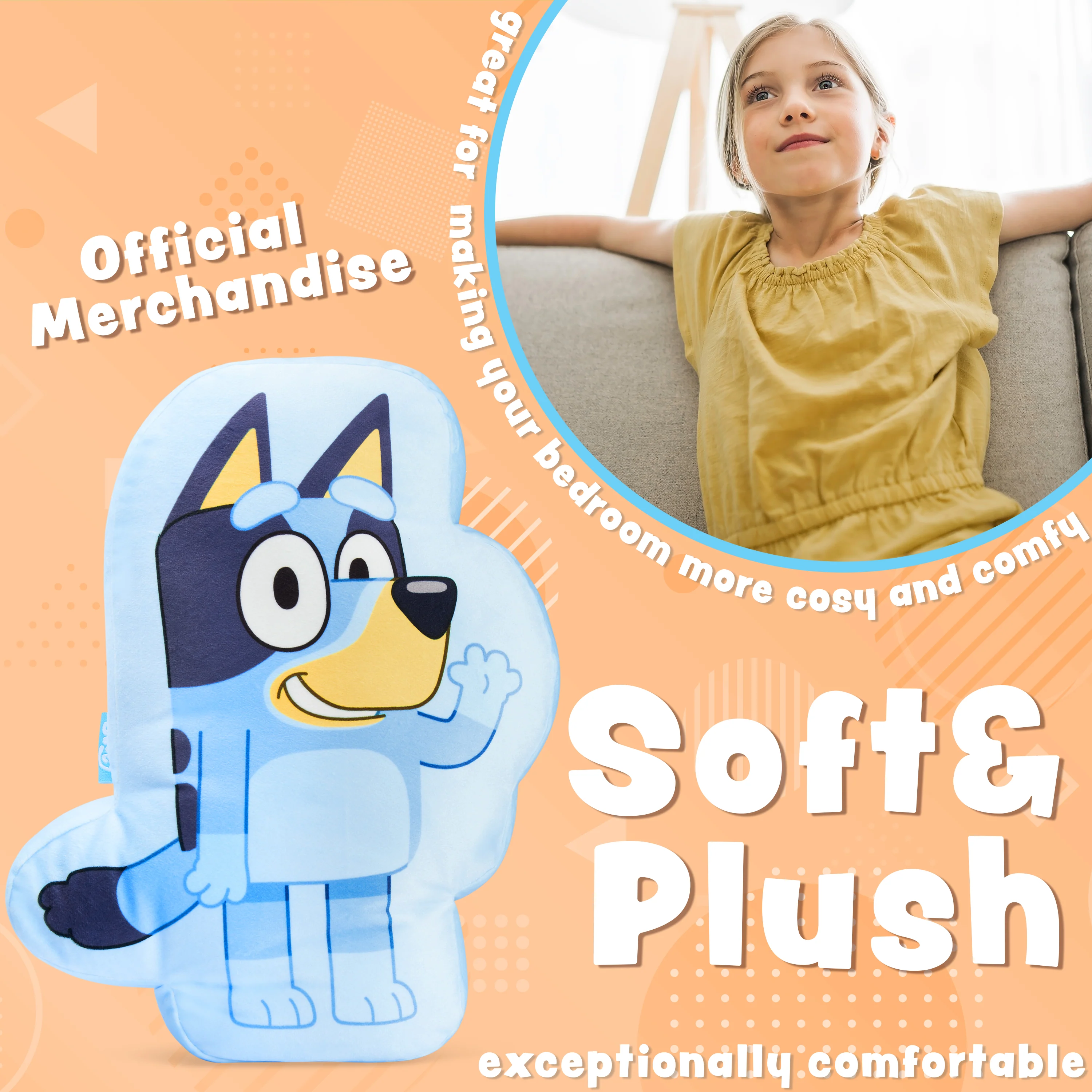 Bluey 3D Cushion Children Plush Cuddle Pillow - Kids Gifts - Image 2