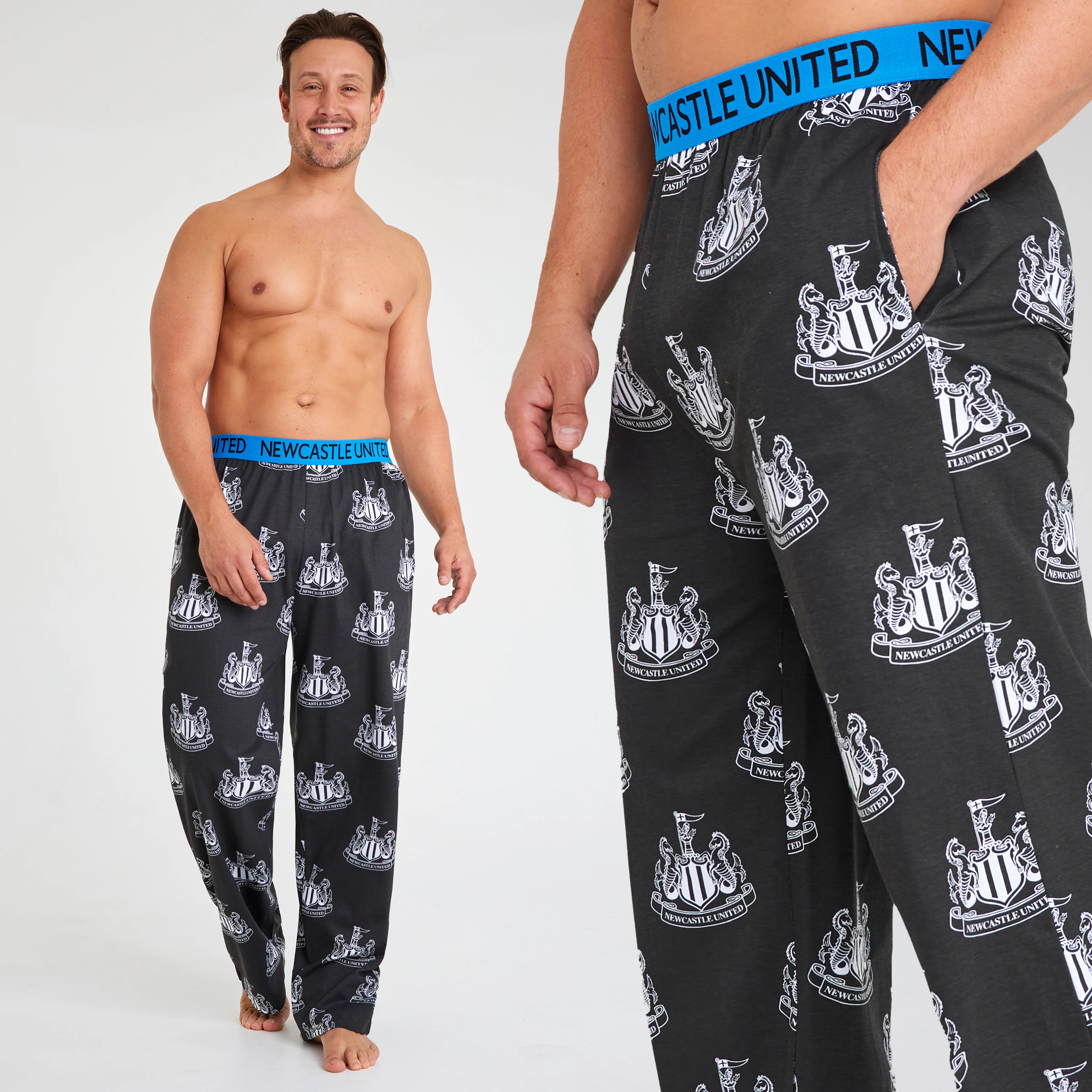 NEWCASTLE UNITED F.C. Pyjama Bottoms for Men Teenagers, Comfy Nightwear Lounge Pants PJs - Football Gifts for Men - Image 2