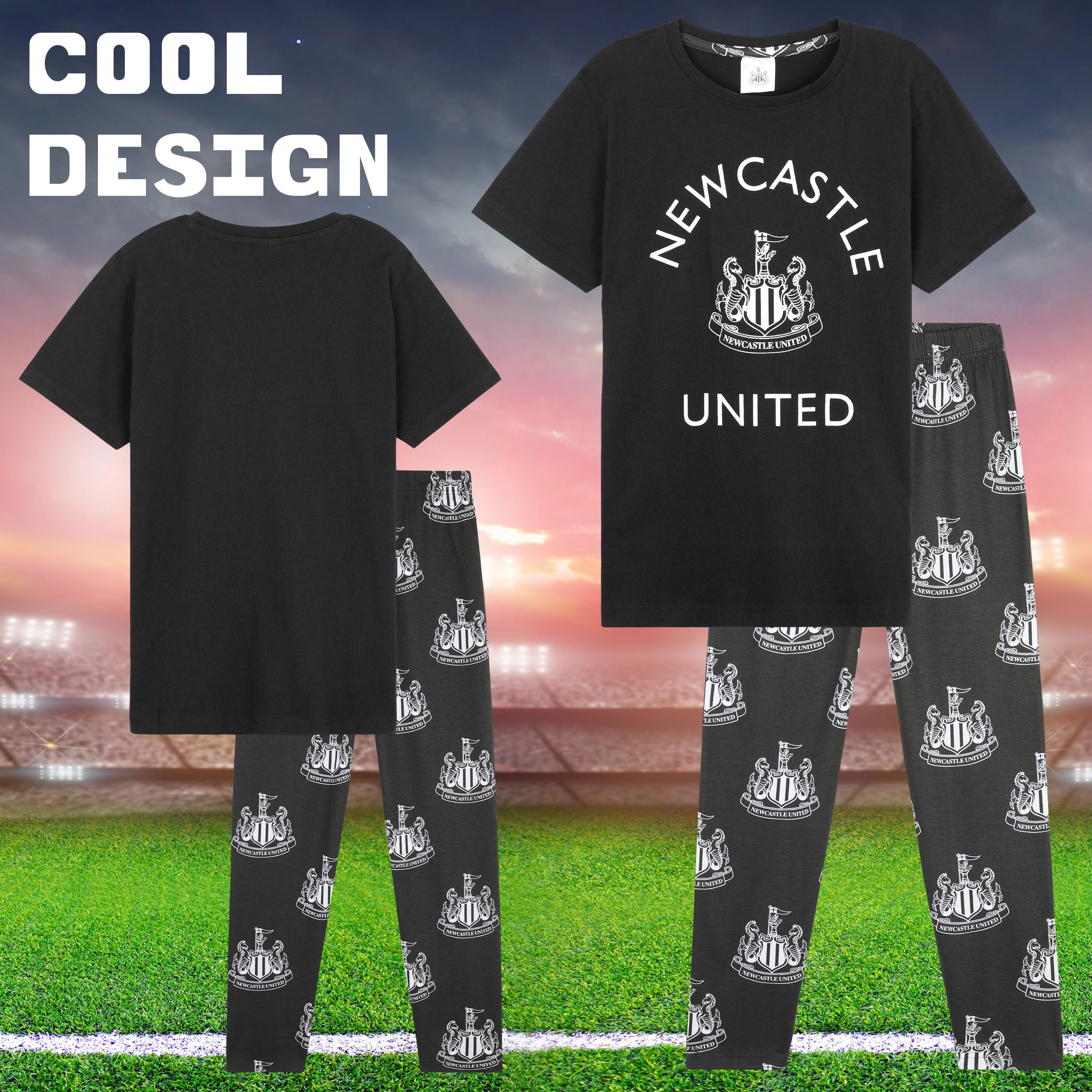 NEWCASTLE UNITED F.C. Pyjamas Set for Boys & Teens - Football Gifts for Boys - Image 3