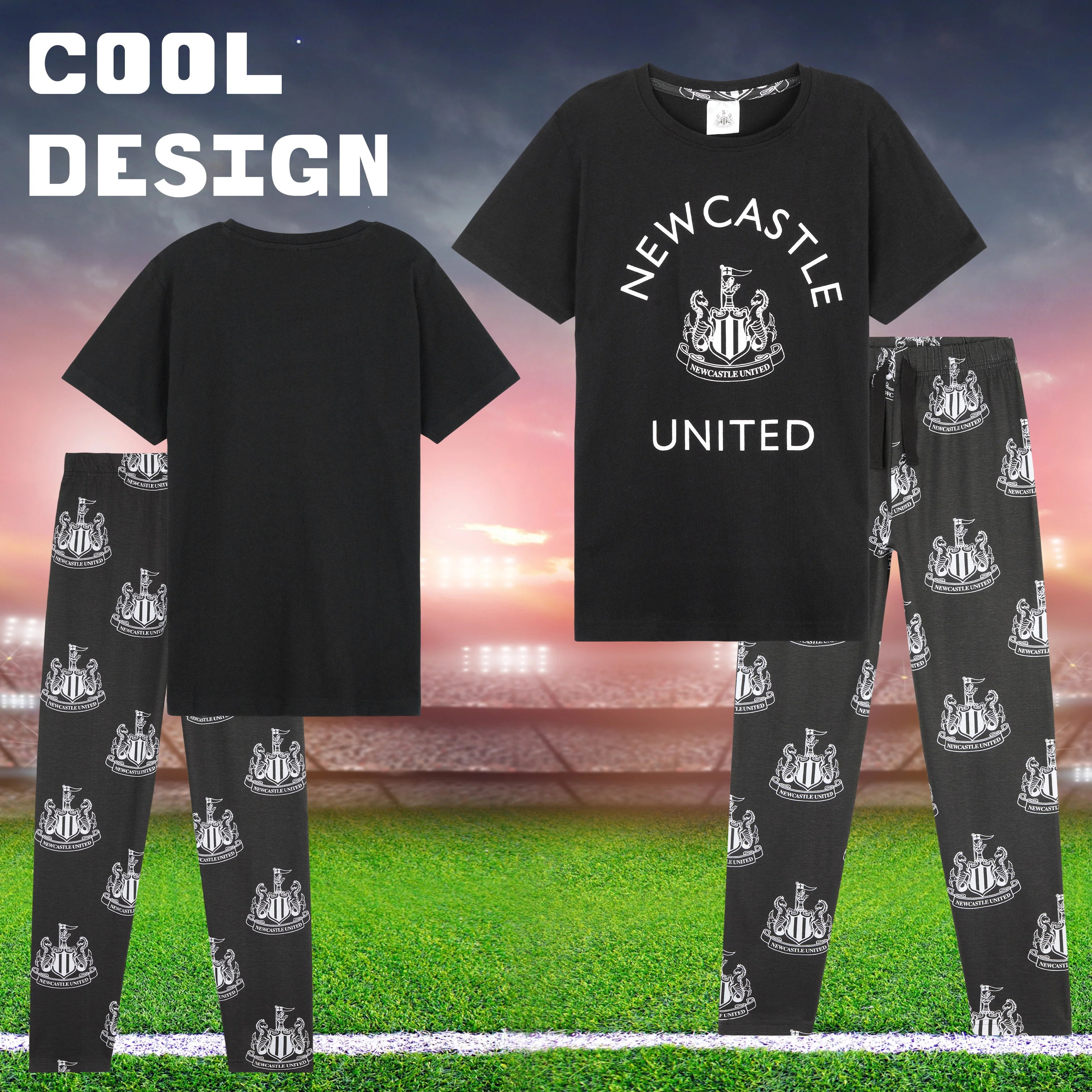 NEWCASTLE UNITED F.C. Pyjamas Set for Men Teens- Football Gifts for Men and Teens - Image 3