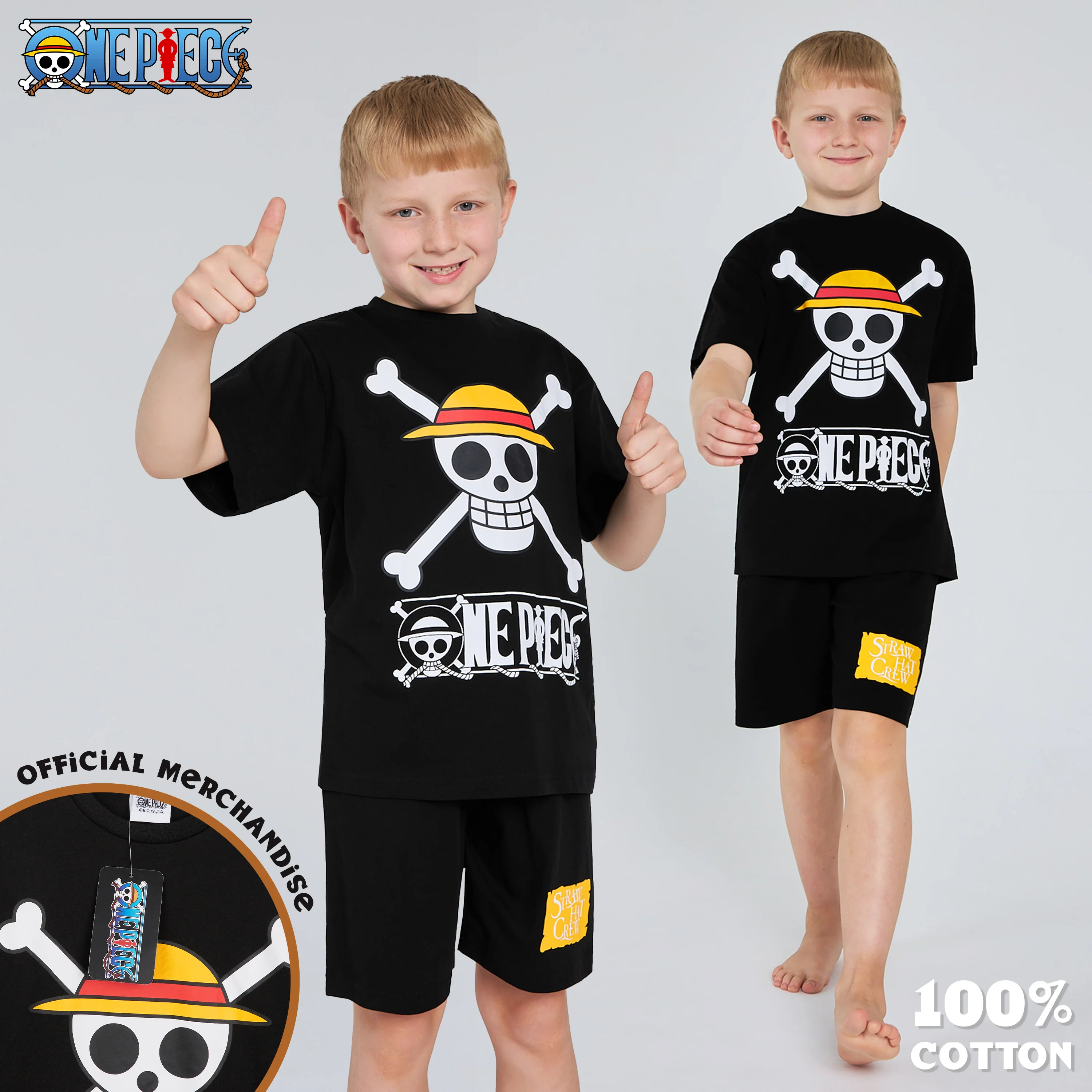 One Piece Boys Short Pyjamas Set, Breathable Lounge Wear - Anime Gifts - Image 5