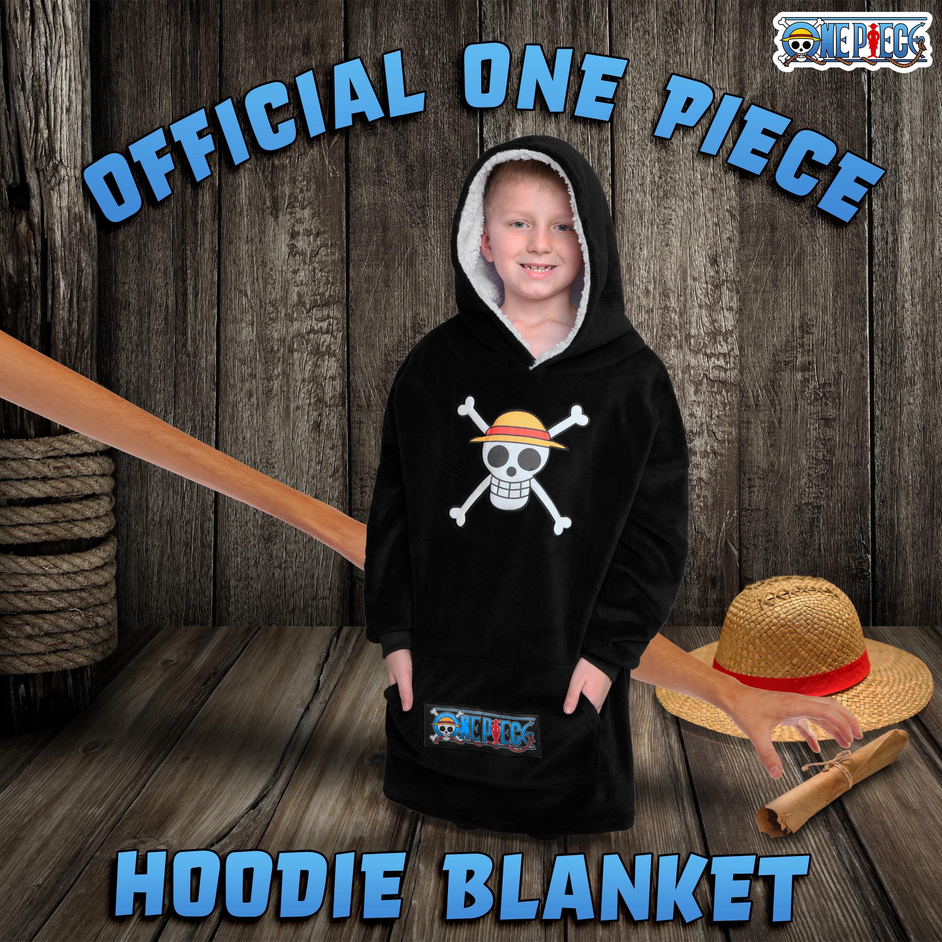 One Piece Fleece Hoodie Blanket for Boys Teenagers - One Size Kids Oversized Hoodie - Image 2