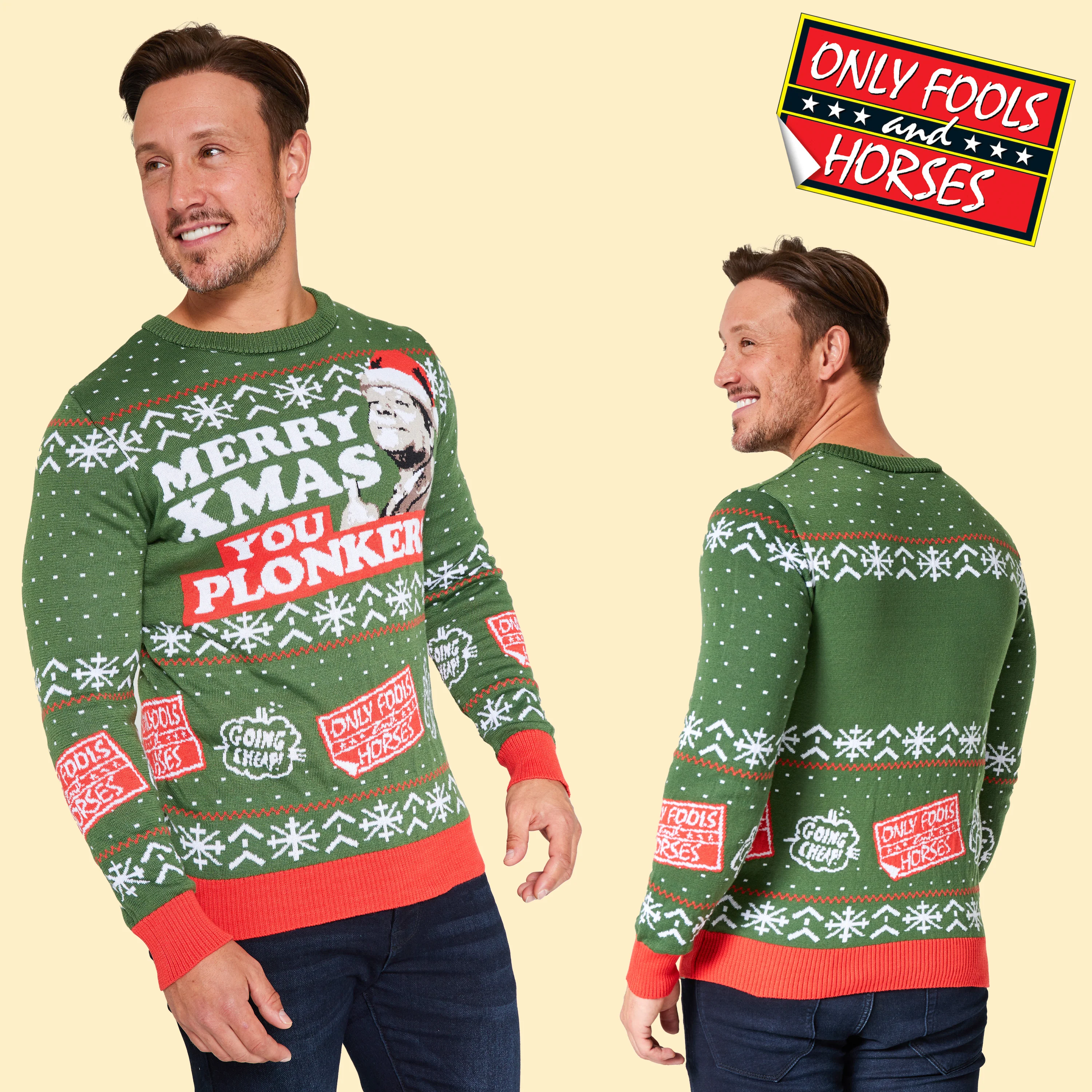 Only Fools and Horses Christmas Jumper for Men - Green - Image 5
